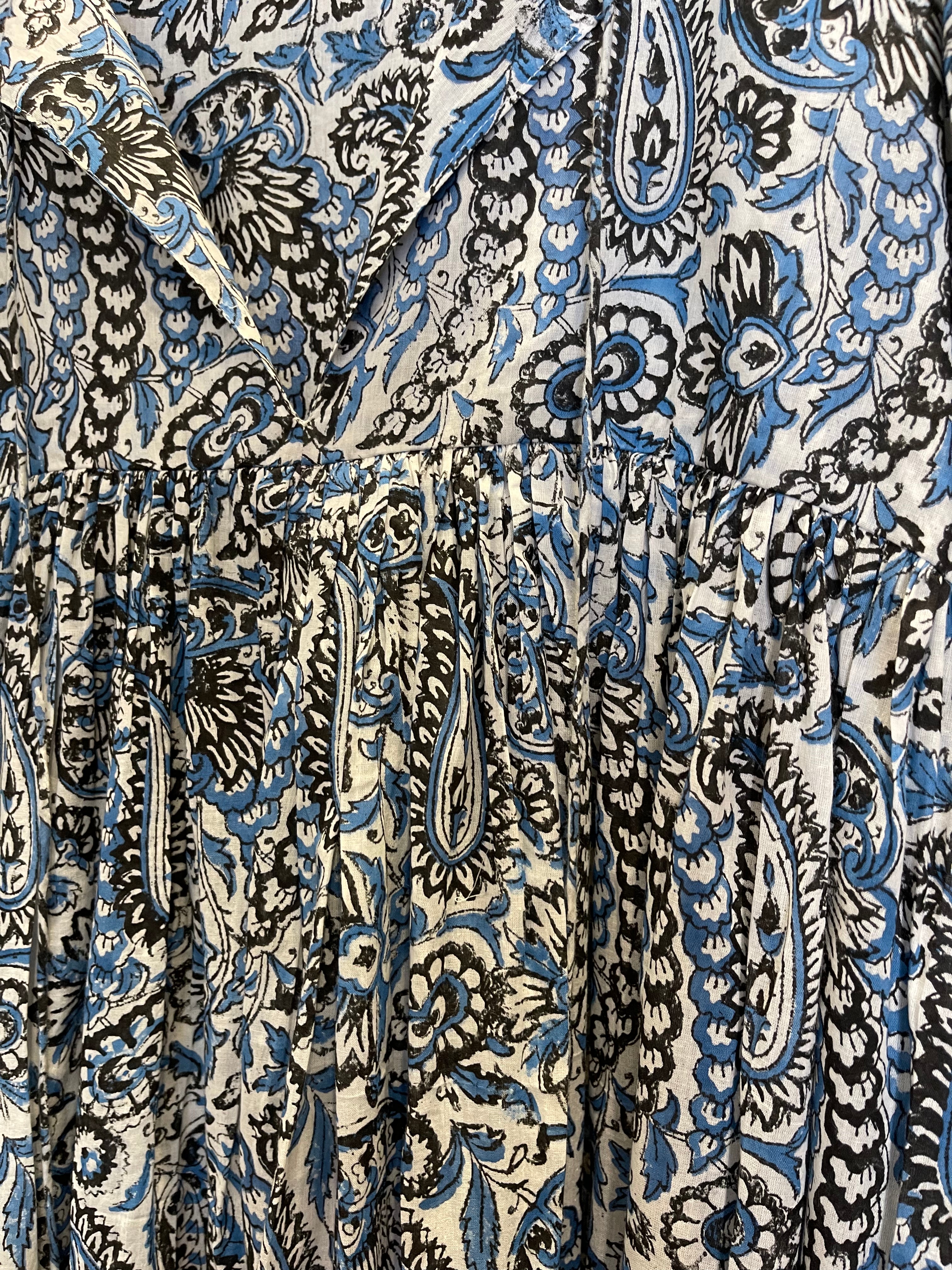 IIB BOHO DRESS - Blue Paisley