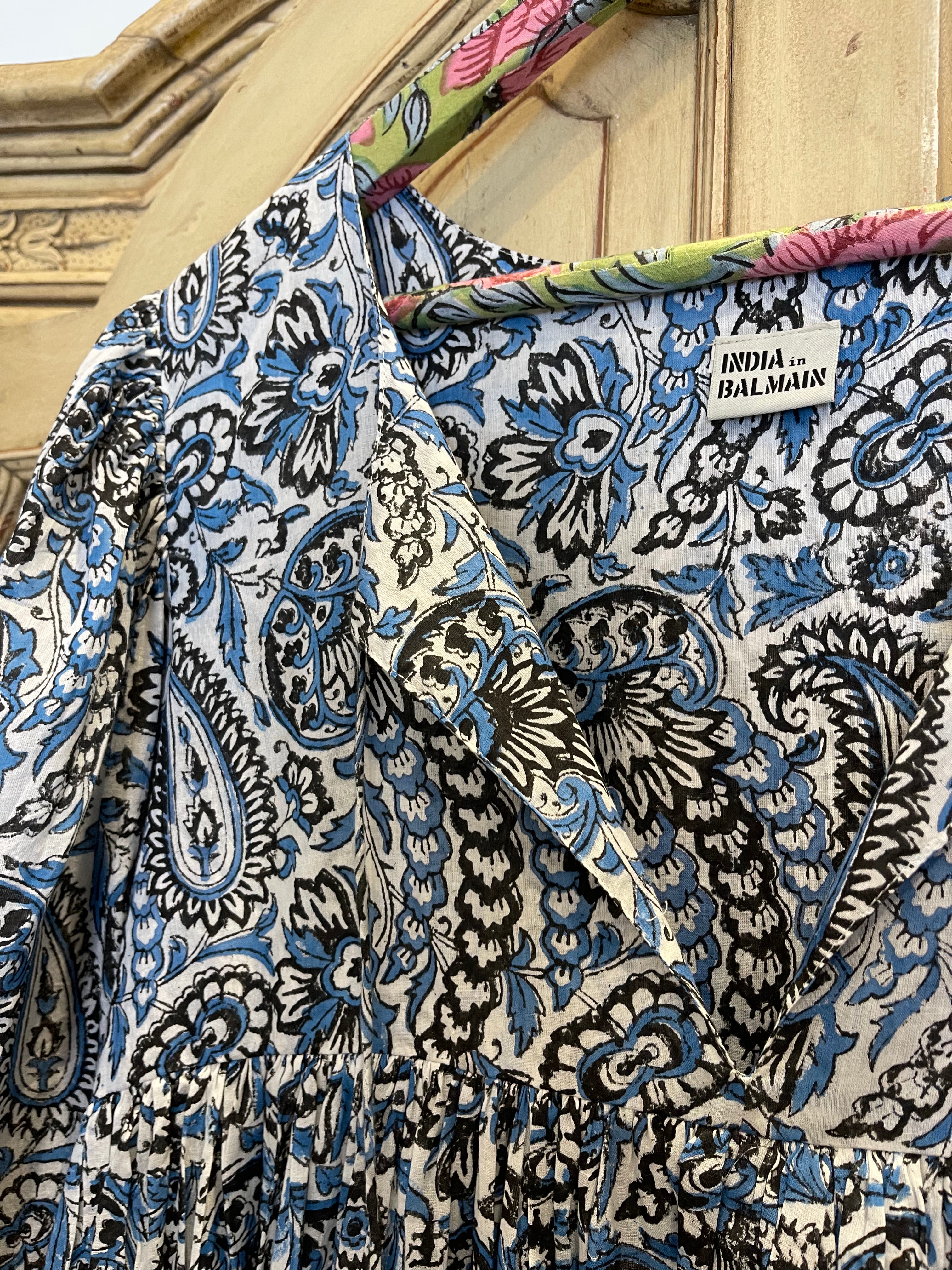 IIB BOHO DRESS - Blue Paisley