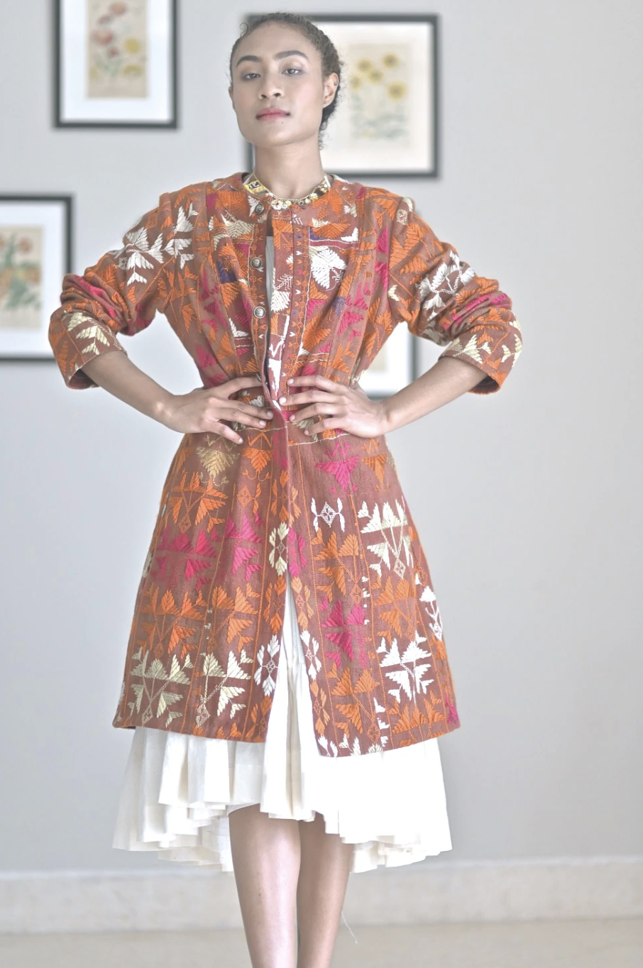 PHULKARI JACKET LONG - BHAG