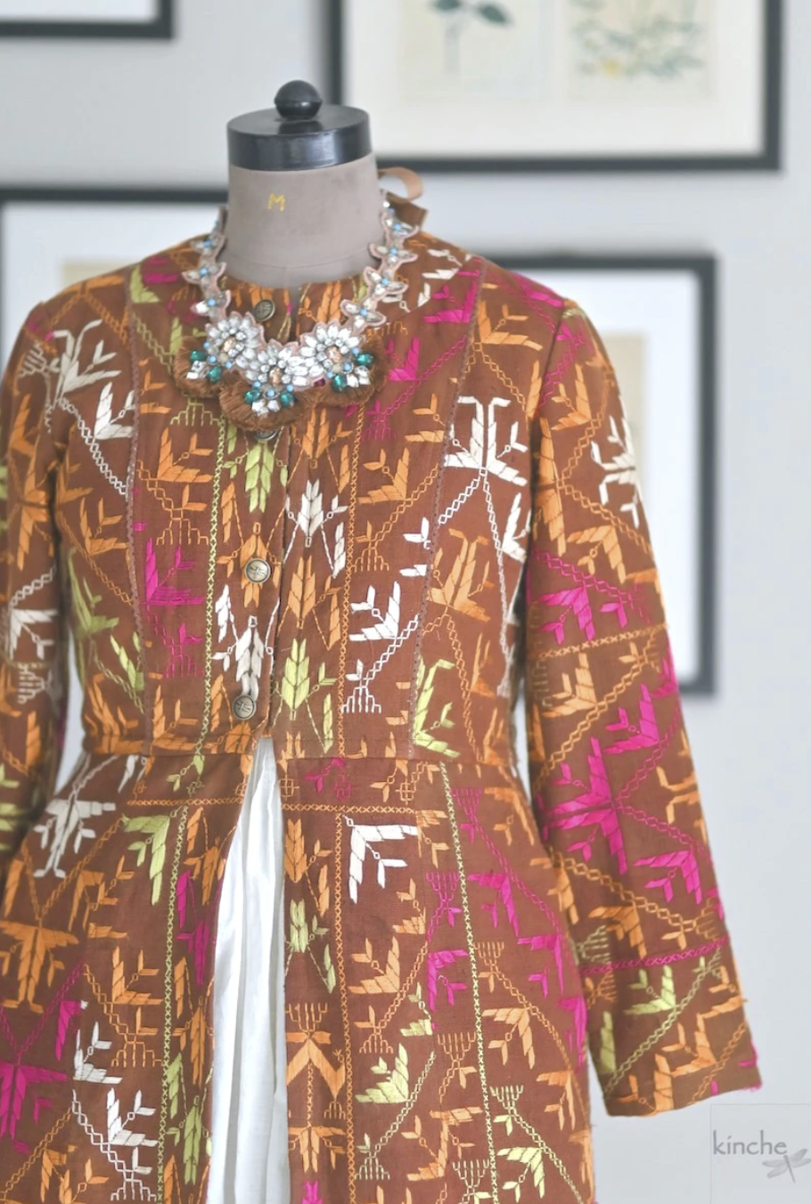 PHULKARI JACKET LONG - KHIVI