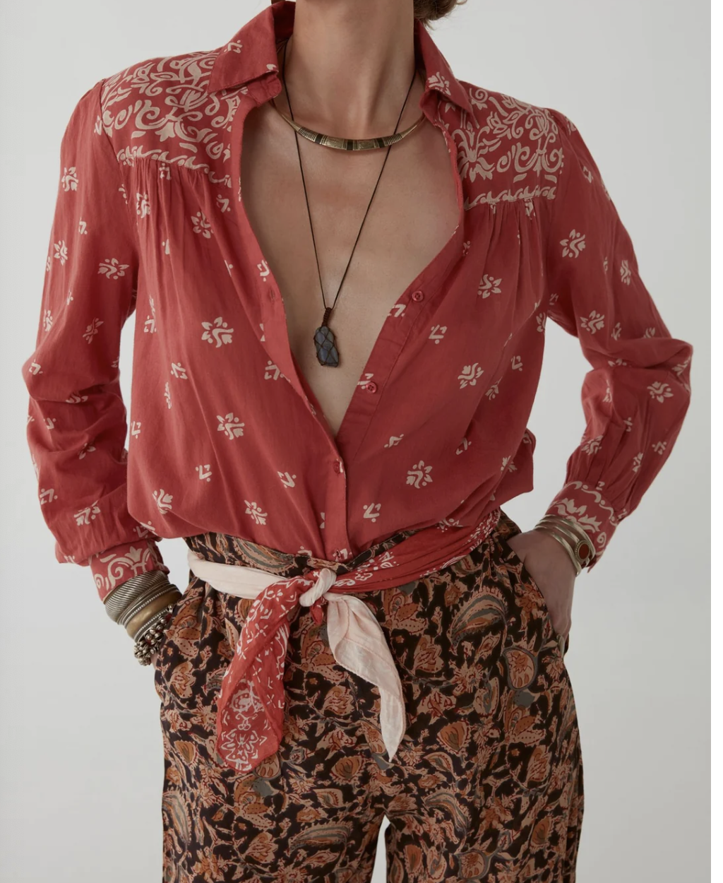 Ziggy Blouse Ethnic Tomato INDIA in BALMAIN