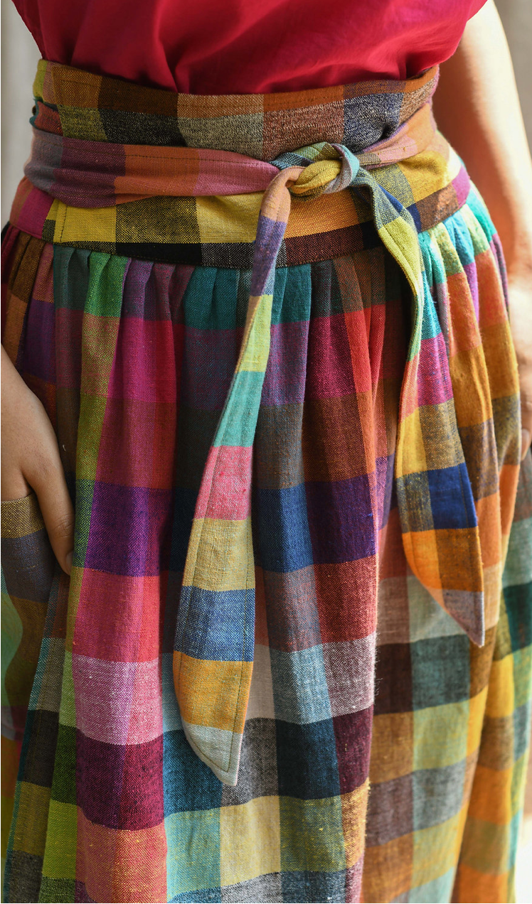 Wrap Skirt - Madras Weave