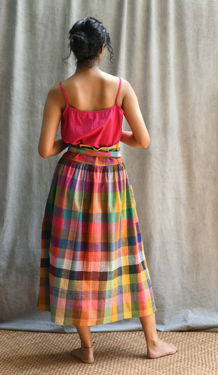 Wrap Skirt - Madras Weave