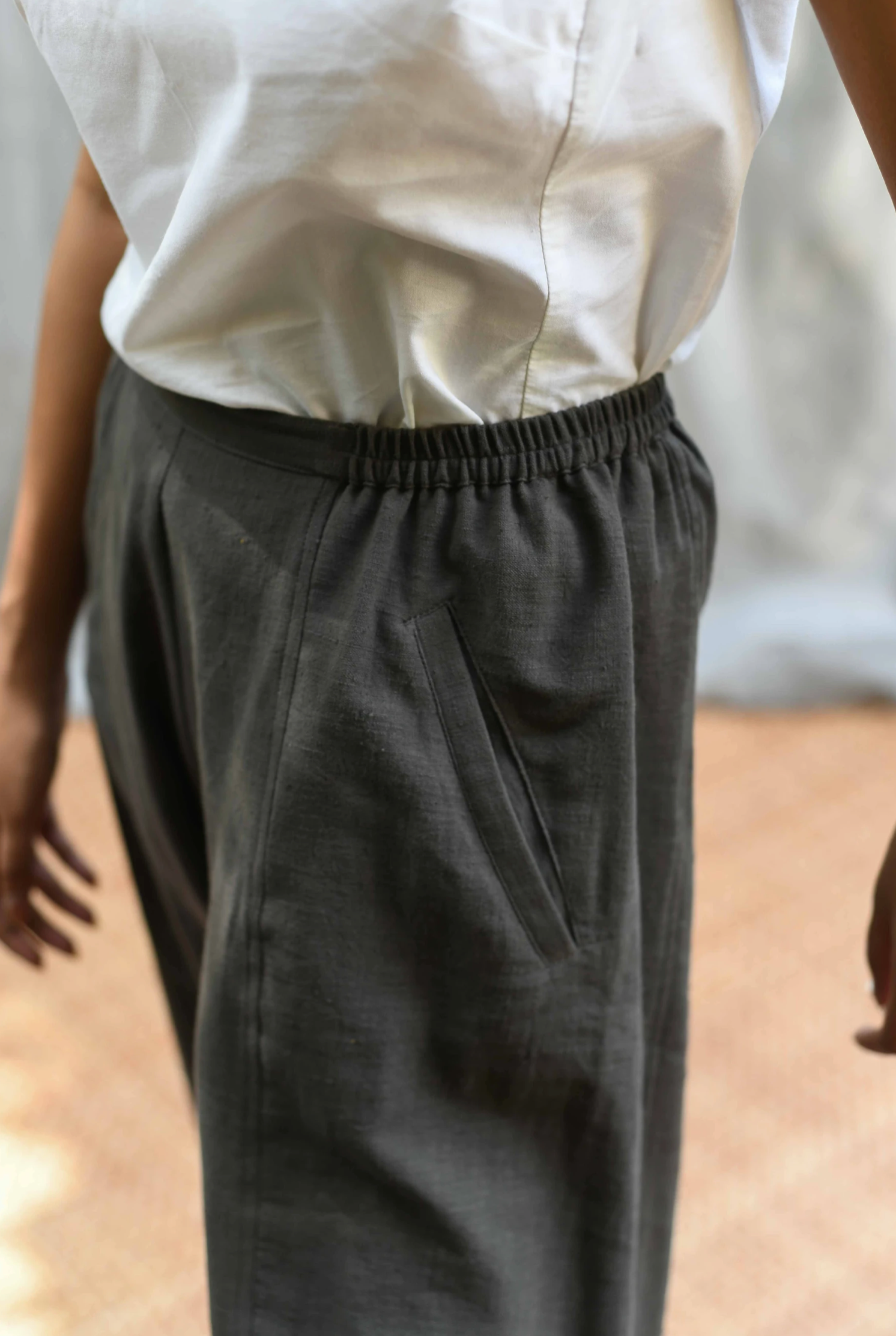 Obi Cotton Pants - Earth