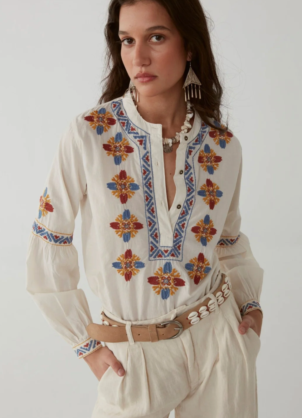 Martina Blouse - Greece Ecru