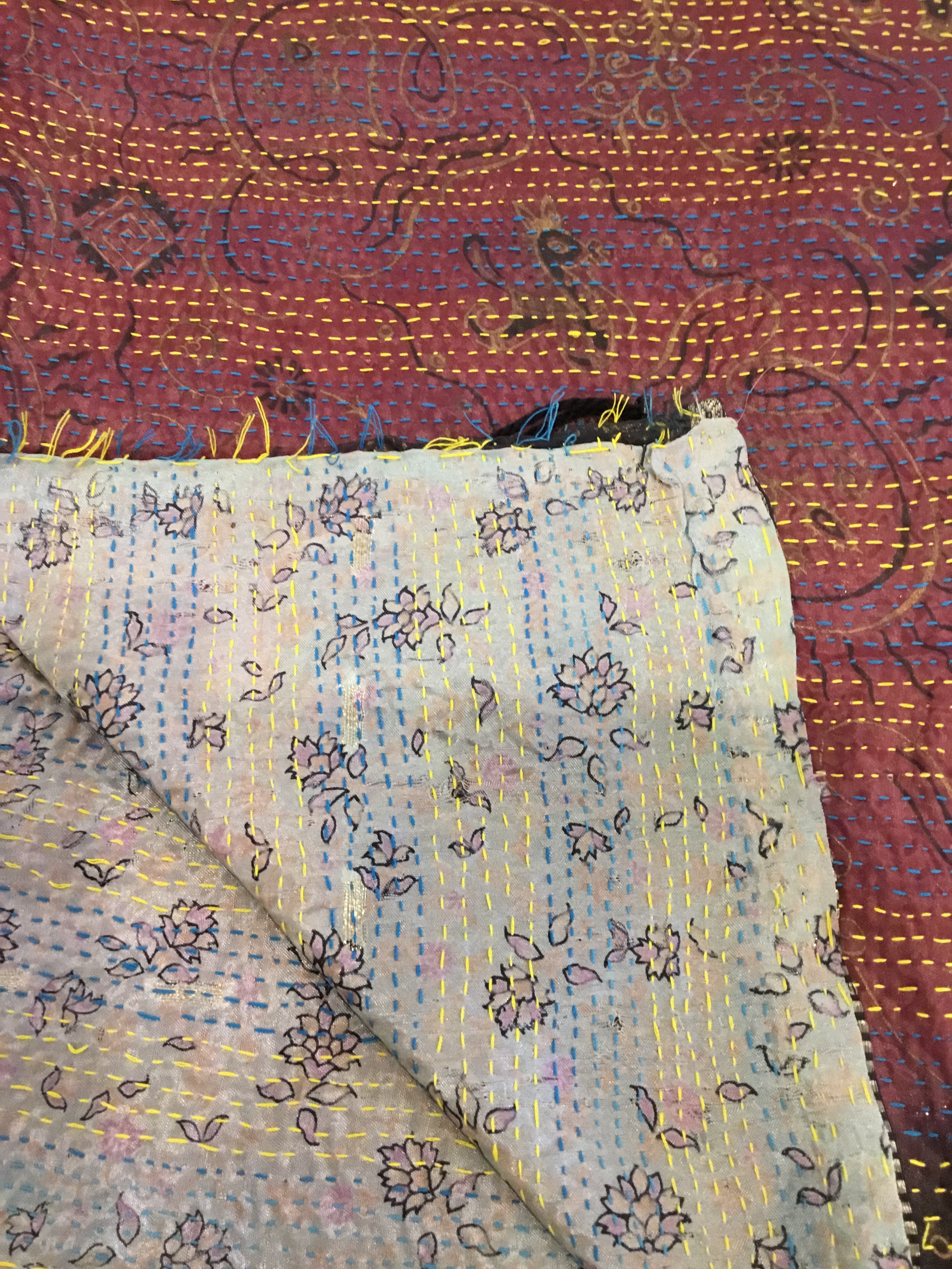 Vintage Silk Sari Wrap - Day and Night