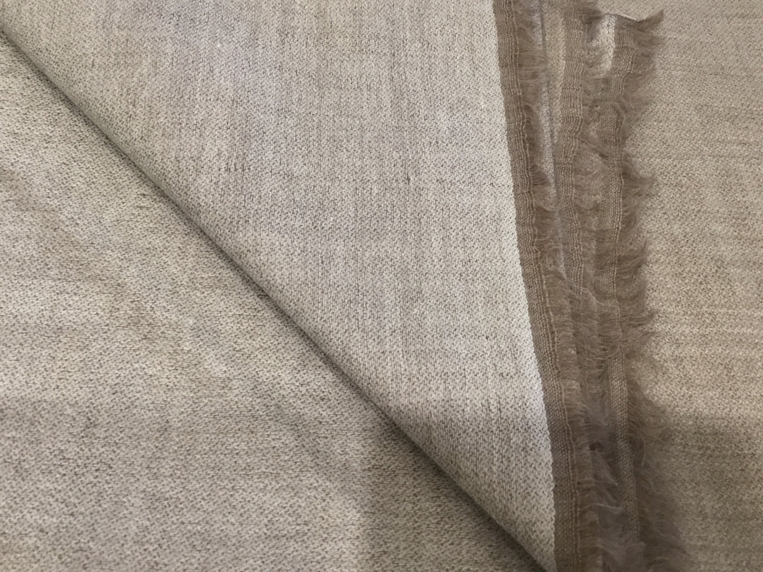 Cashmere Silk Duet Scarf - Sand/ Shale