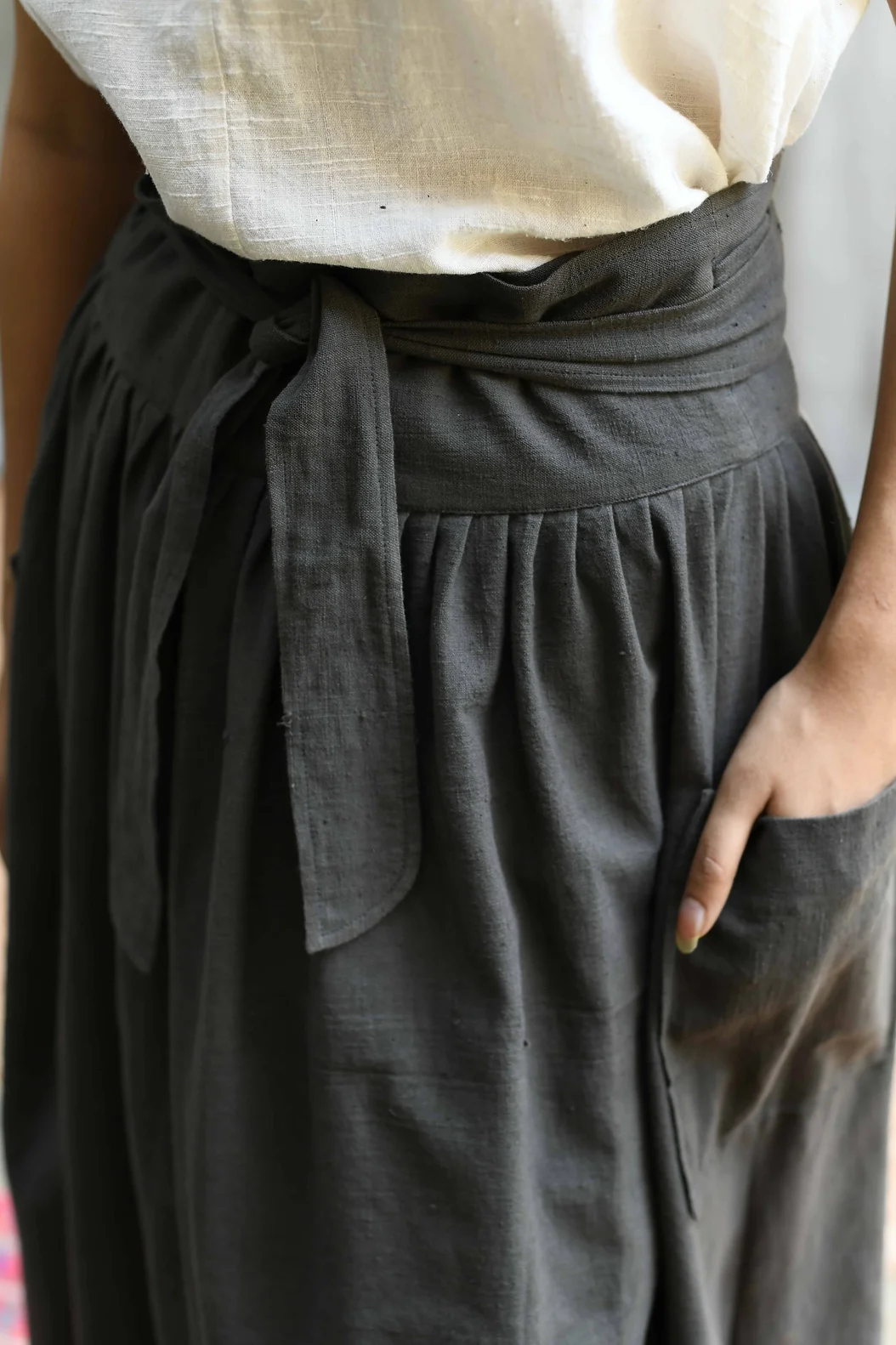 Wrap Skirt - Natural Dye Iron Grey