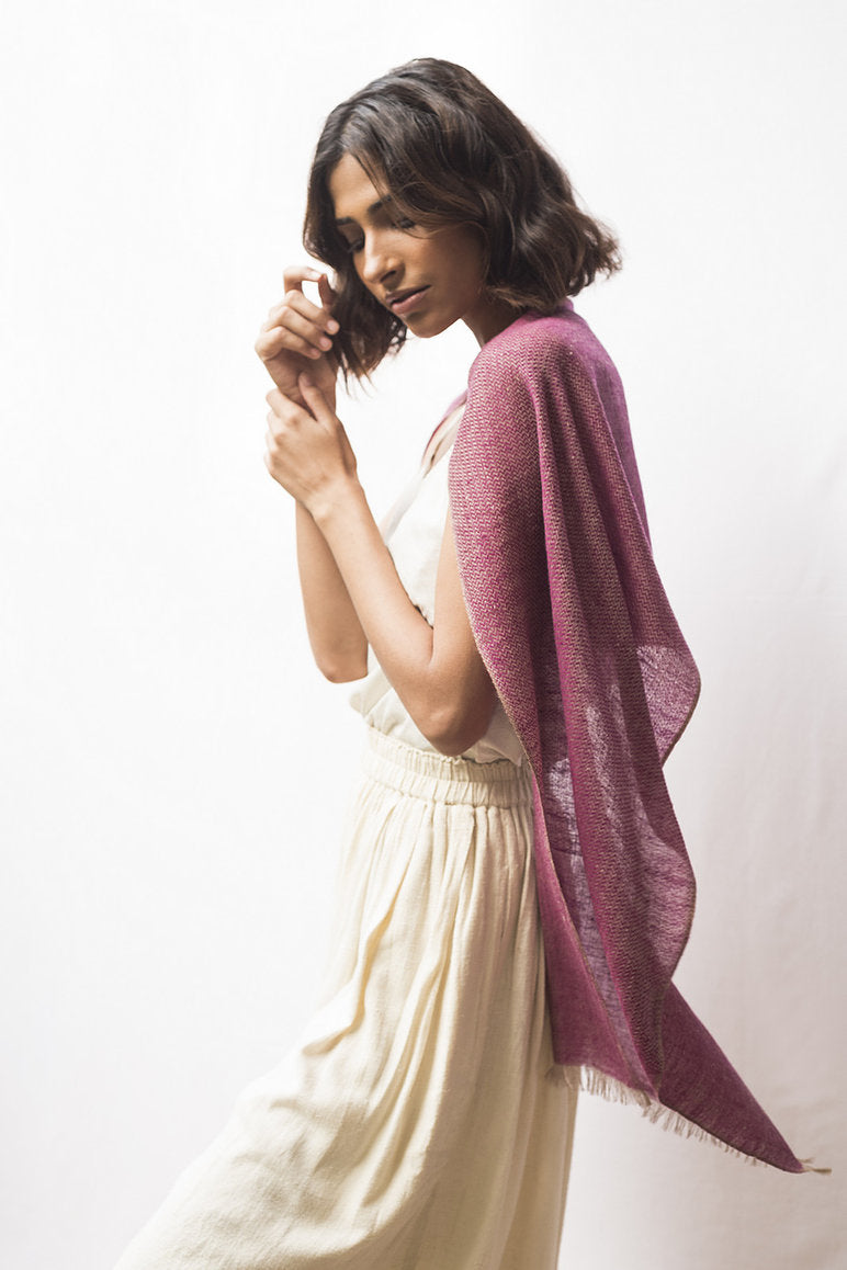 Pashmina Muffler Scarf - Mulberry