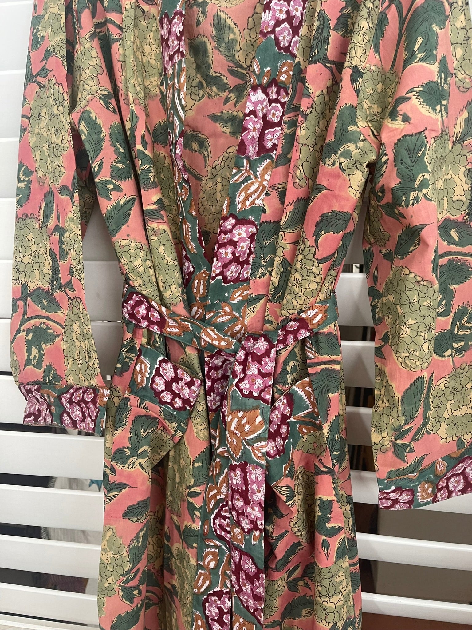 KIMONO /Bath Robe - Autumn Hydrangea