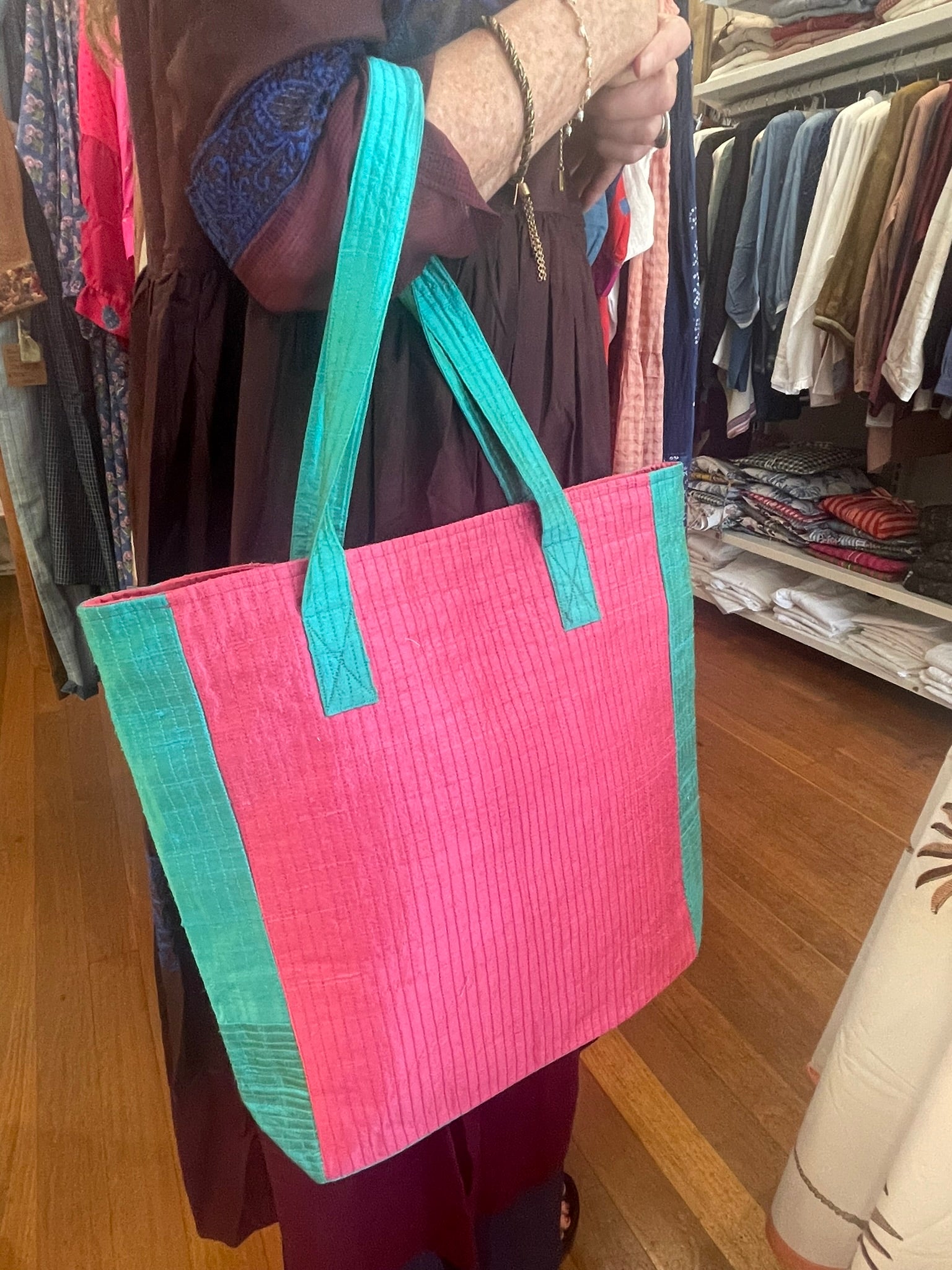 Embroidered JAT TOTE - Reflected Light