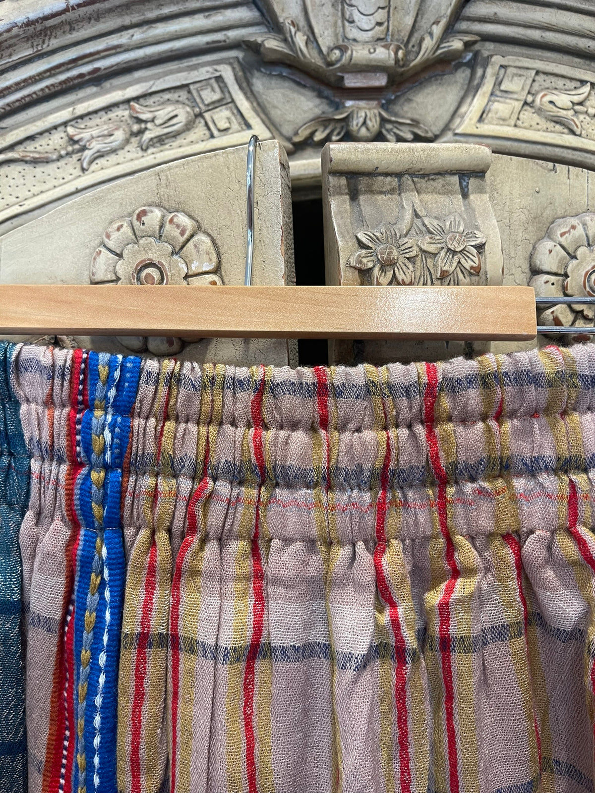BHUJODI Wool Skirt - Check