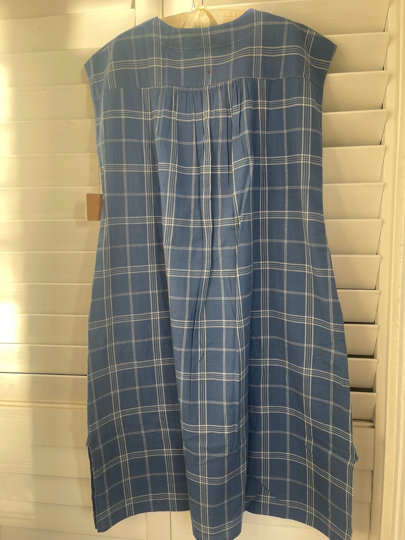 APARNA COTTON CHECK -  Blue Ashes