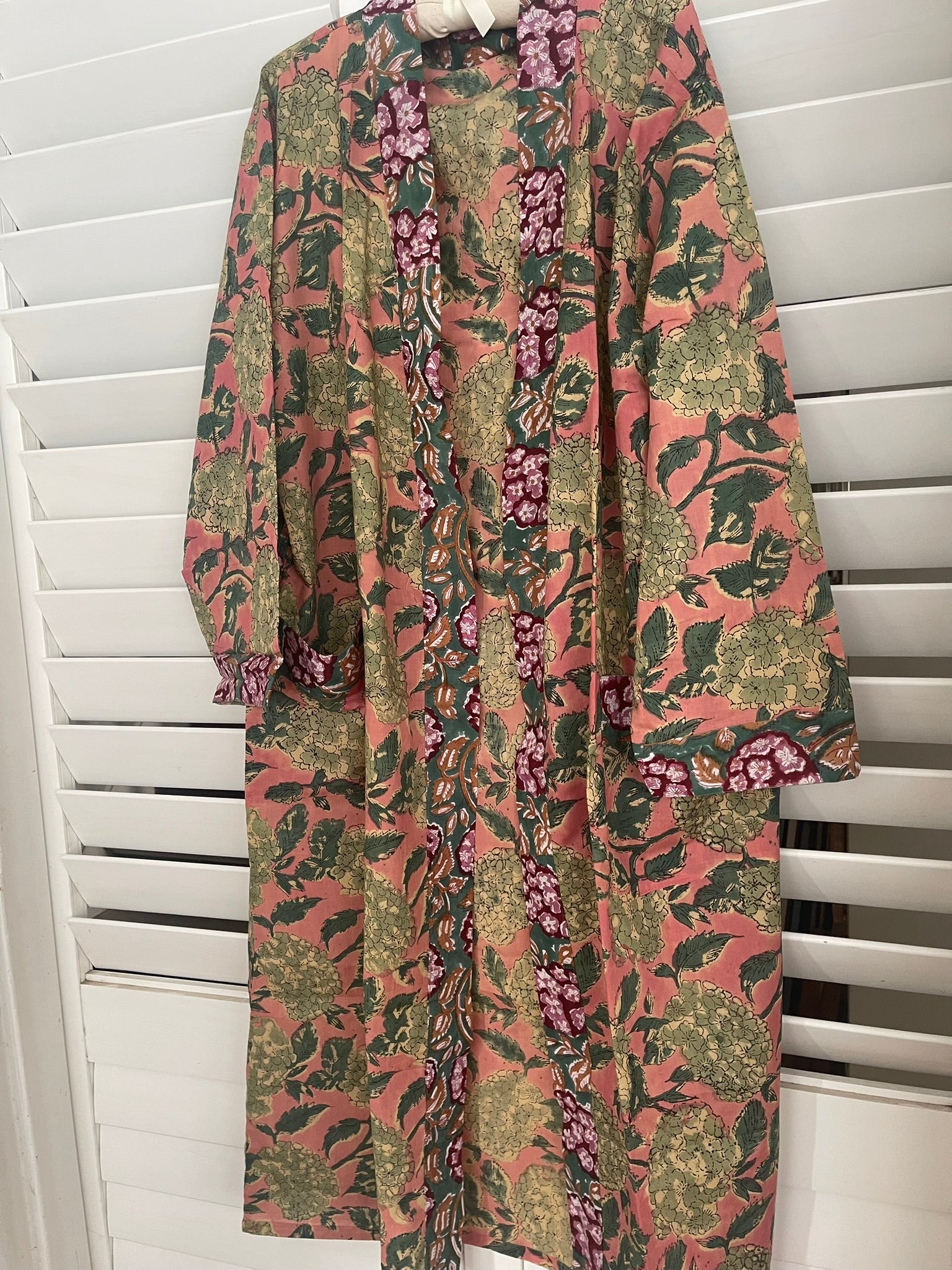 KIMONO /Bath Robe - Autumn Hydrangea