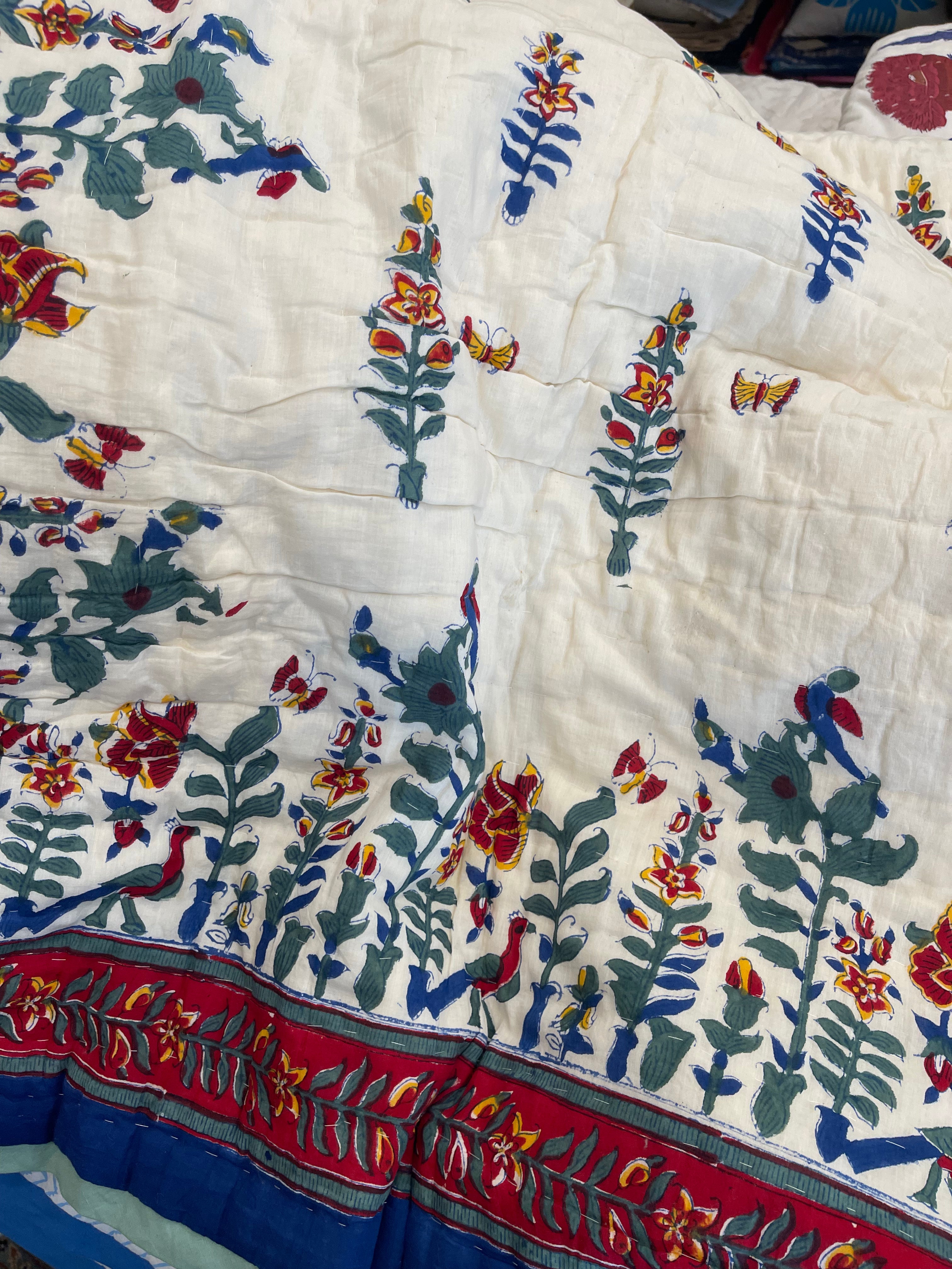Jaipuri Cotton Quilt - Meadow