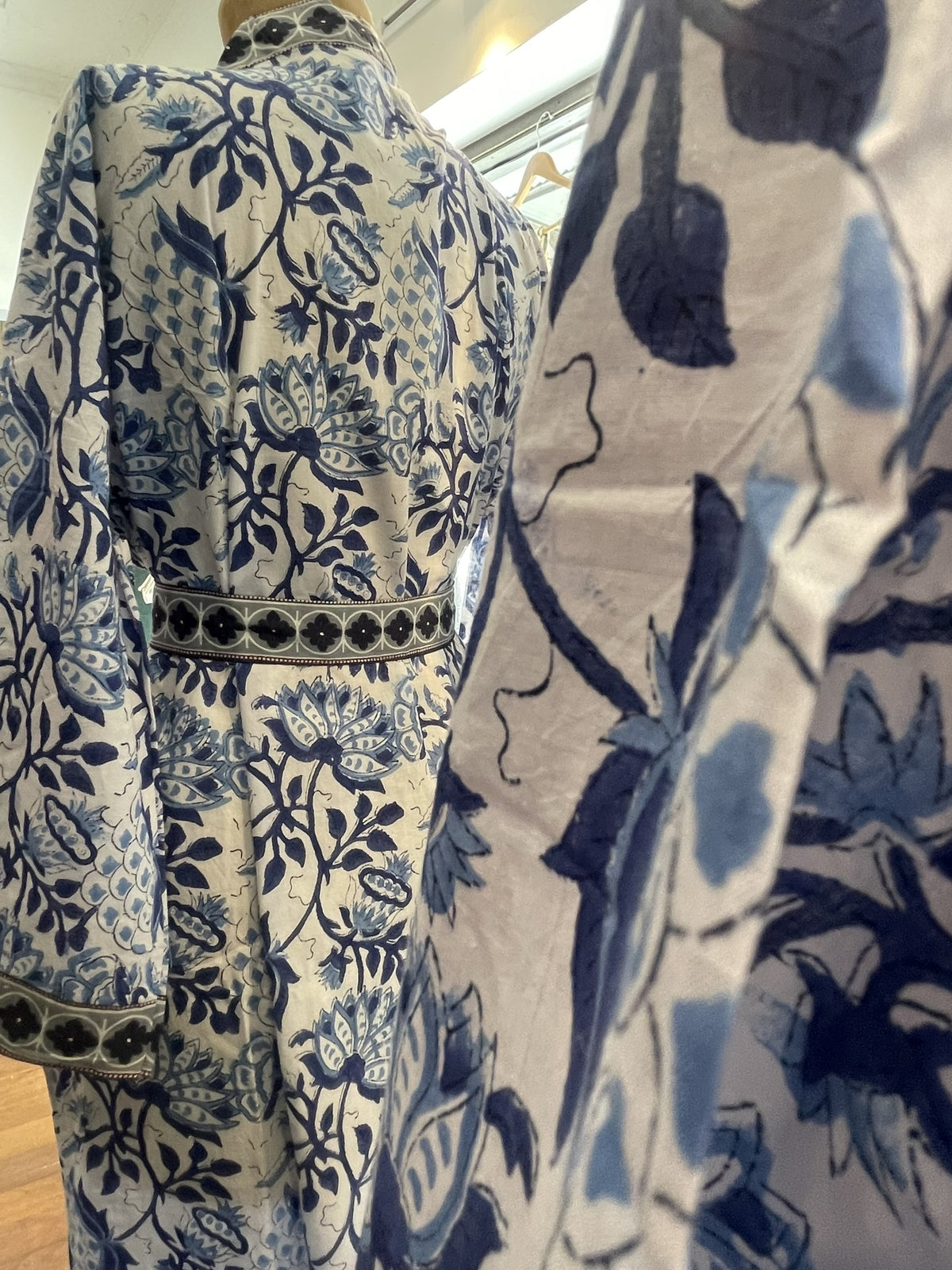 Cotton KIMONO - FRESH MORNING Blockprint