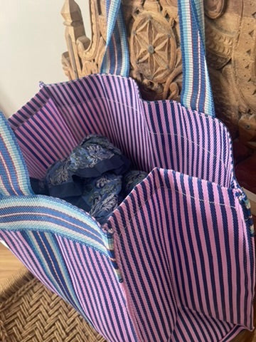 NYLON BEACH TOTE - Lilac