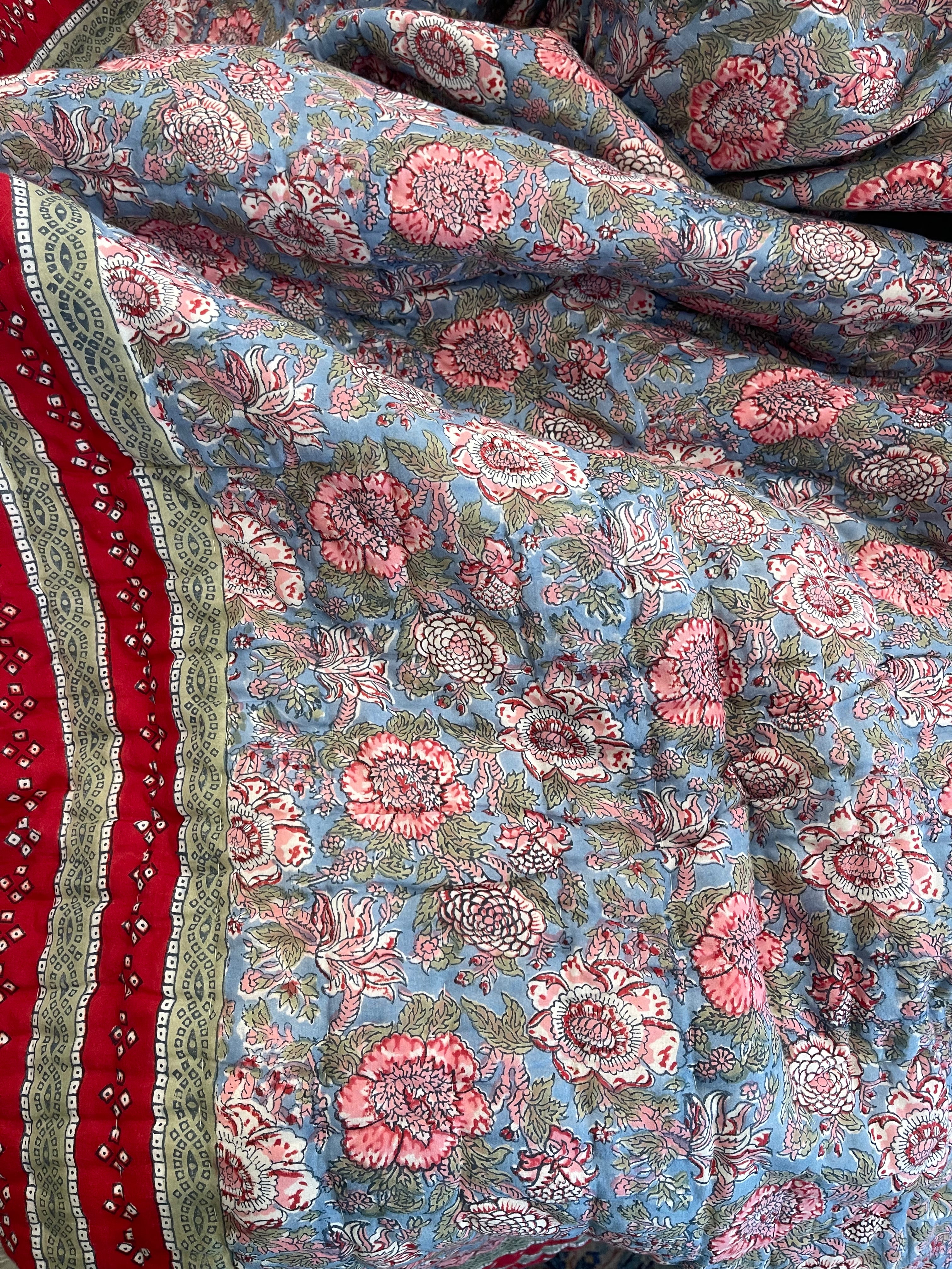 Jaipuri Cotton Quilt - Summer Garden