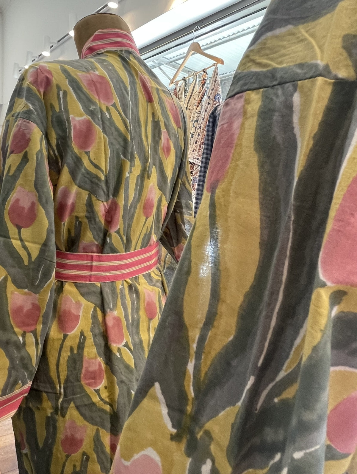 Cotton KIMONO - TULIPS Blockprint