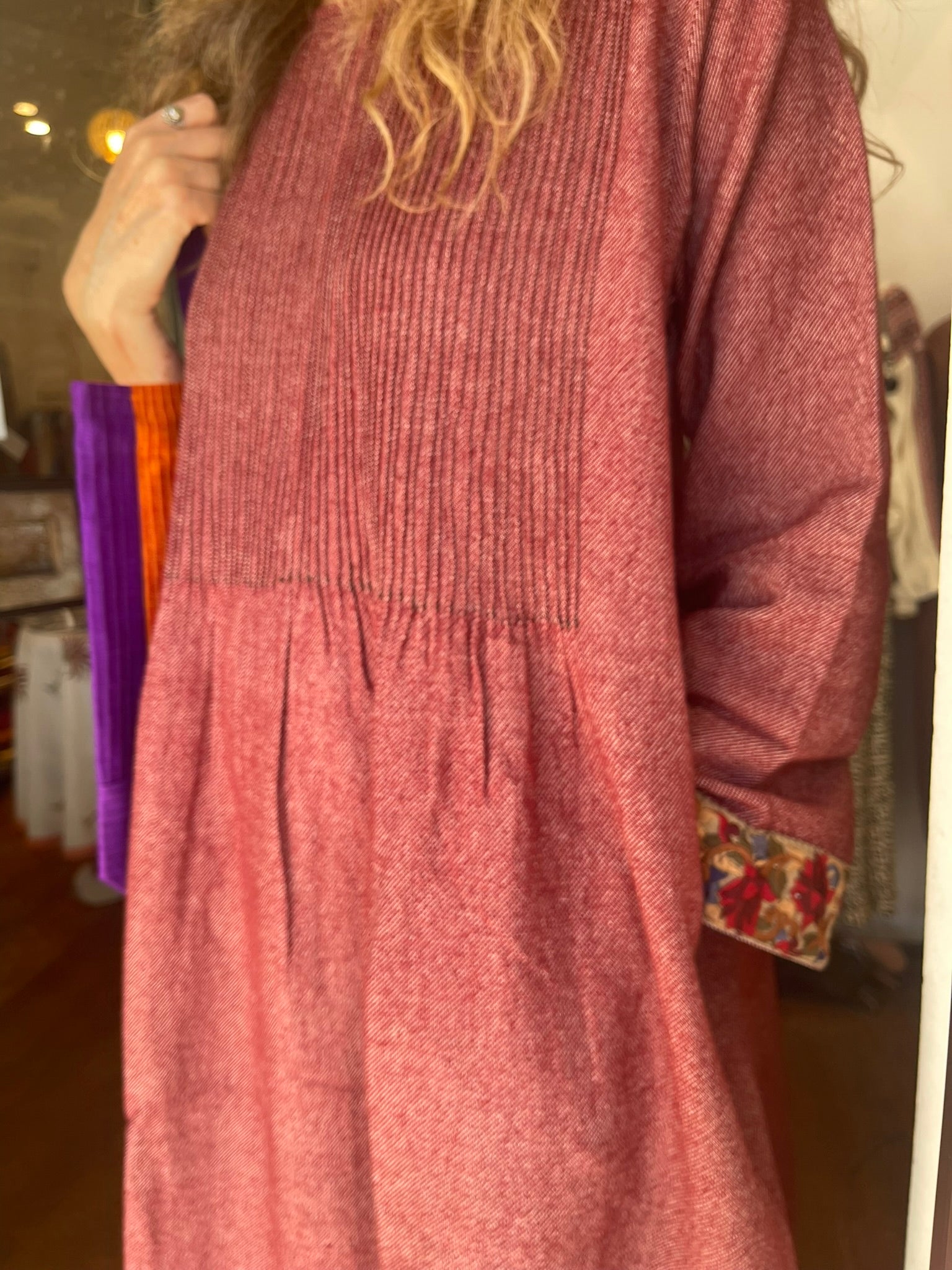 RAKA Cotton Twill Dress - Barn Red