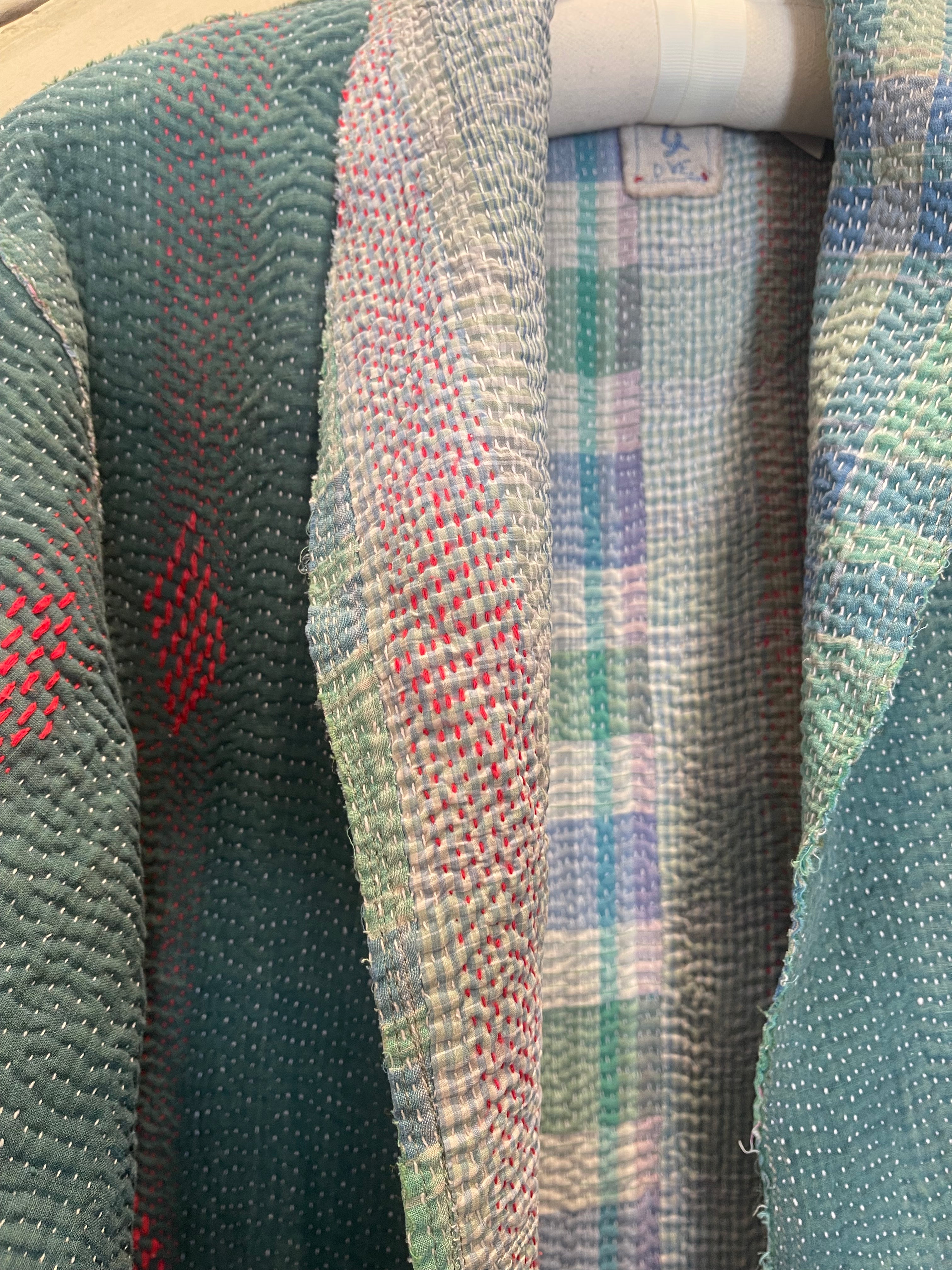 Vintage Kantha Coat - COASTAL