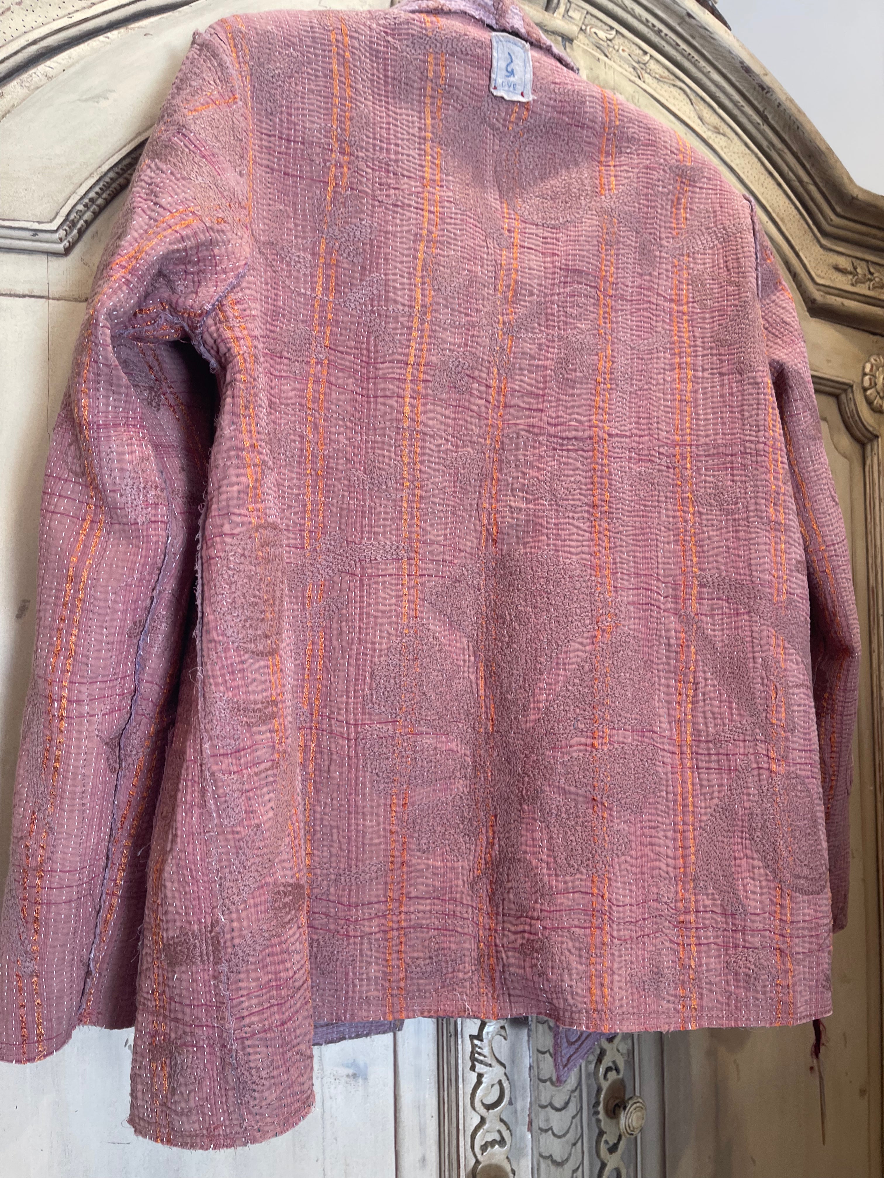 Vintage Kantha Coat - MUSHROOM SUZANI