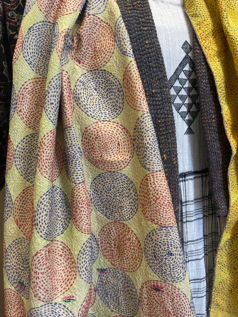 Kantha Silk Muffler - CIRCULAR SUSHINE