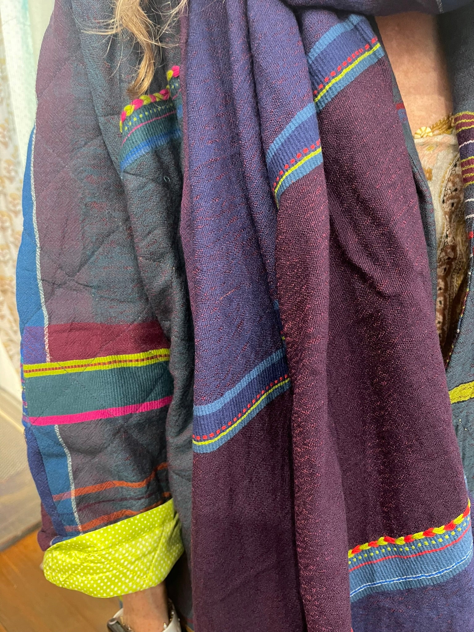 MIRAJ 148 Woollen Scarf - Cool Violet