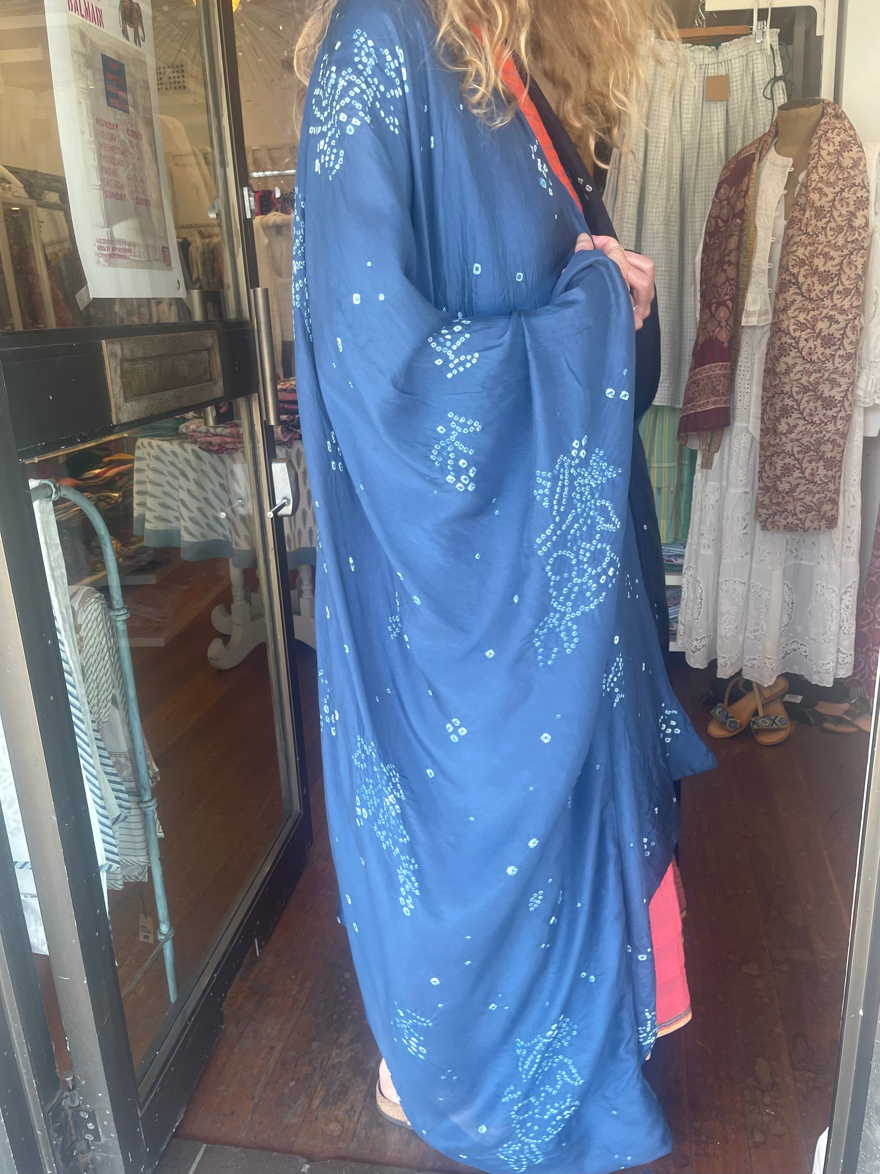 AMBER 03 - Indigo Silk Dress