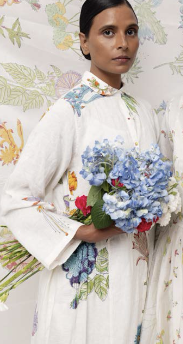 Herbarium 33  Linen Jacket - SUMMER BOTANICALS