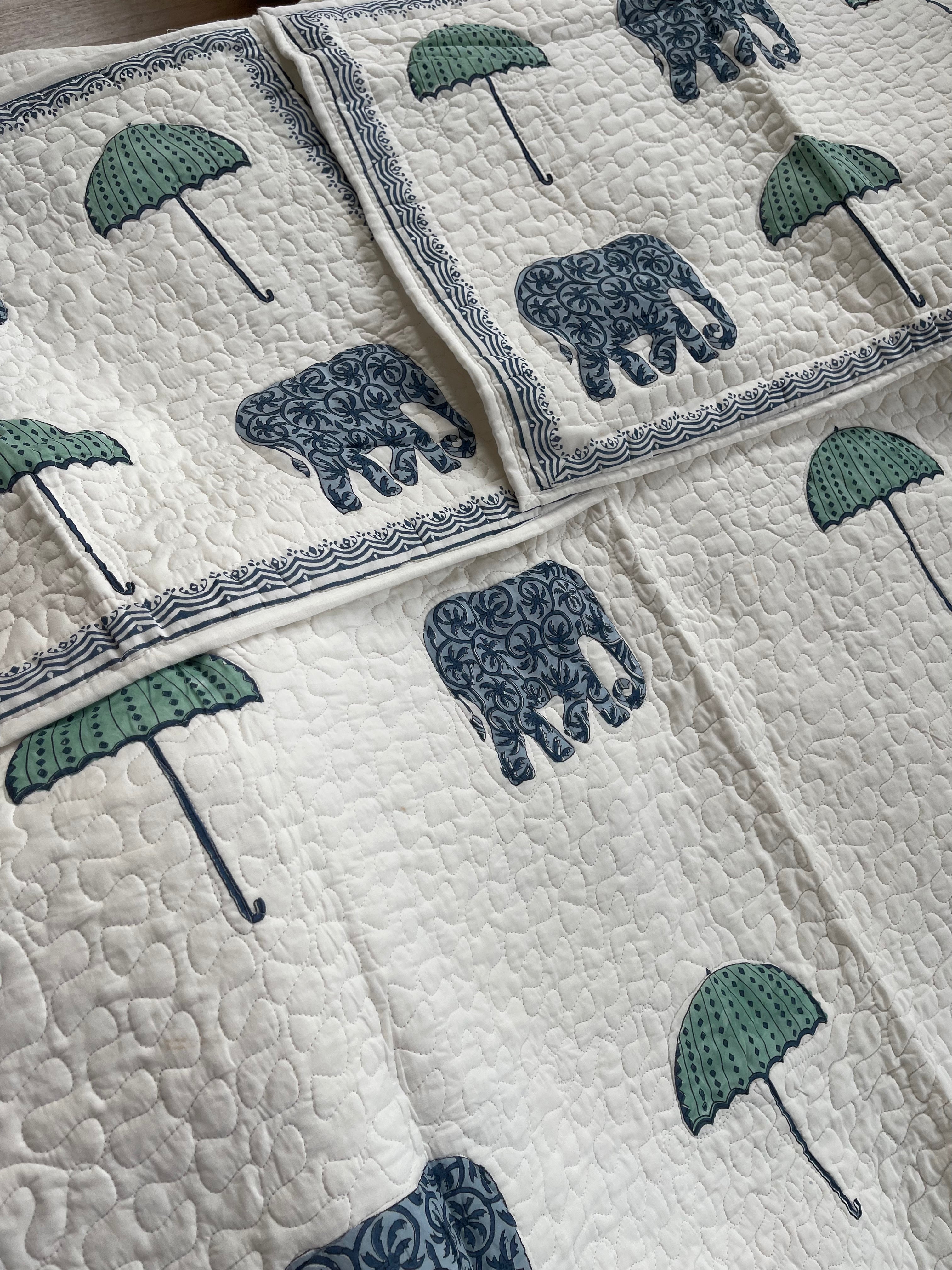 Cotton Quilt - Elephant Walk
