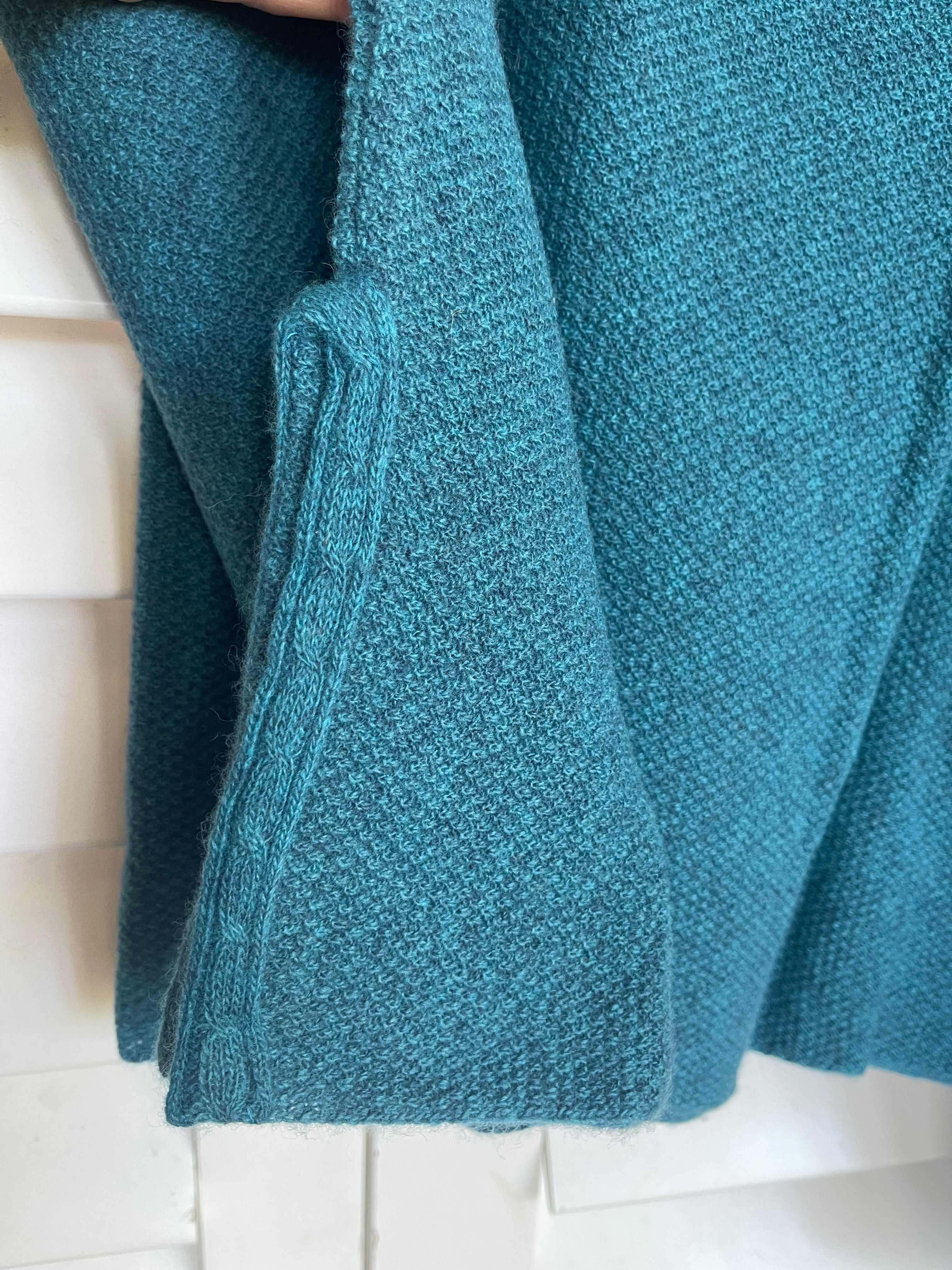 Boat Neck Cable Knit - TEAL