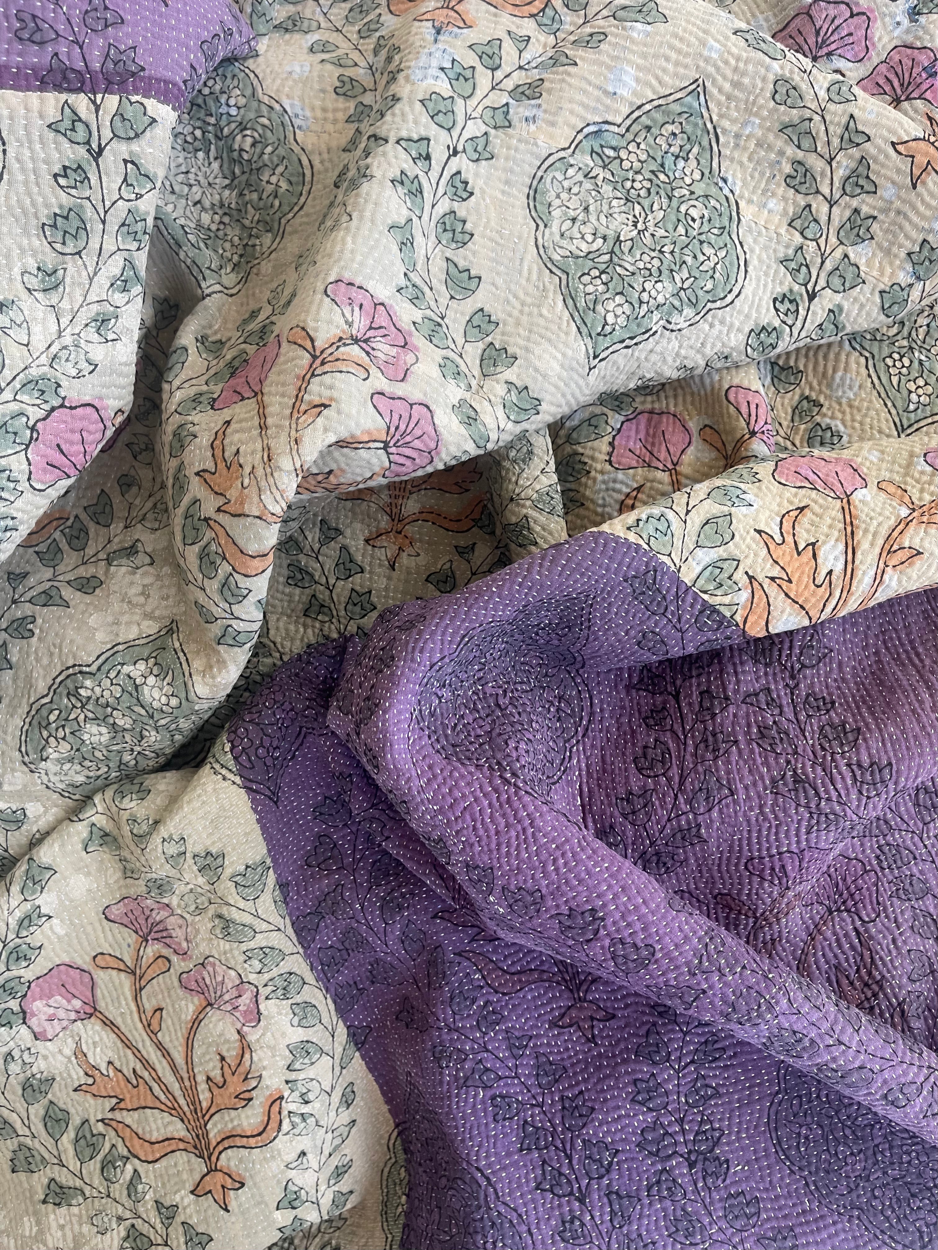 VINTAGE KANTHA - Purple Patch