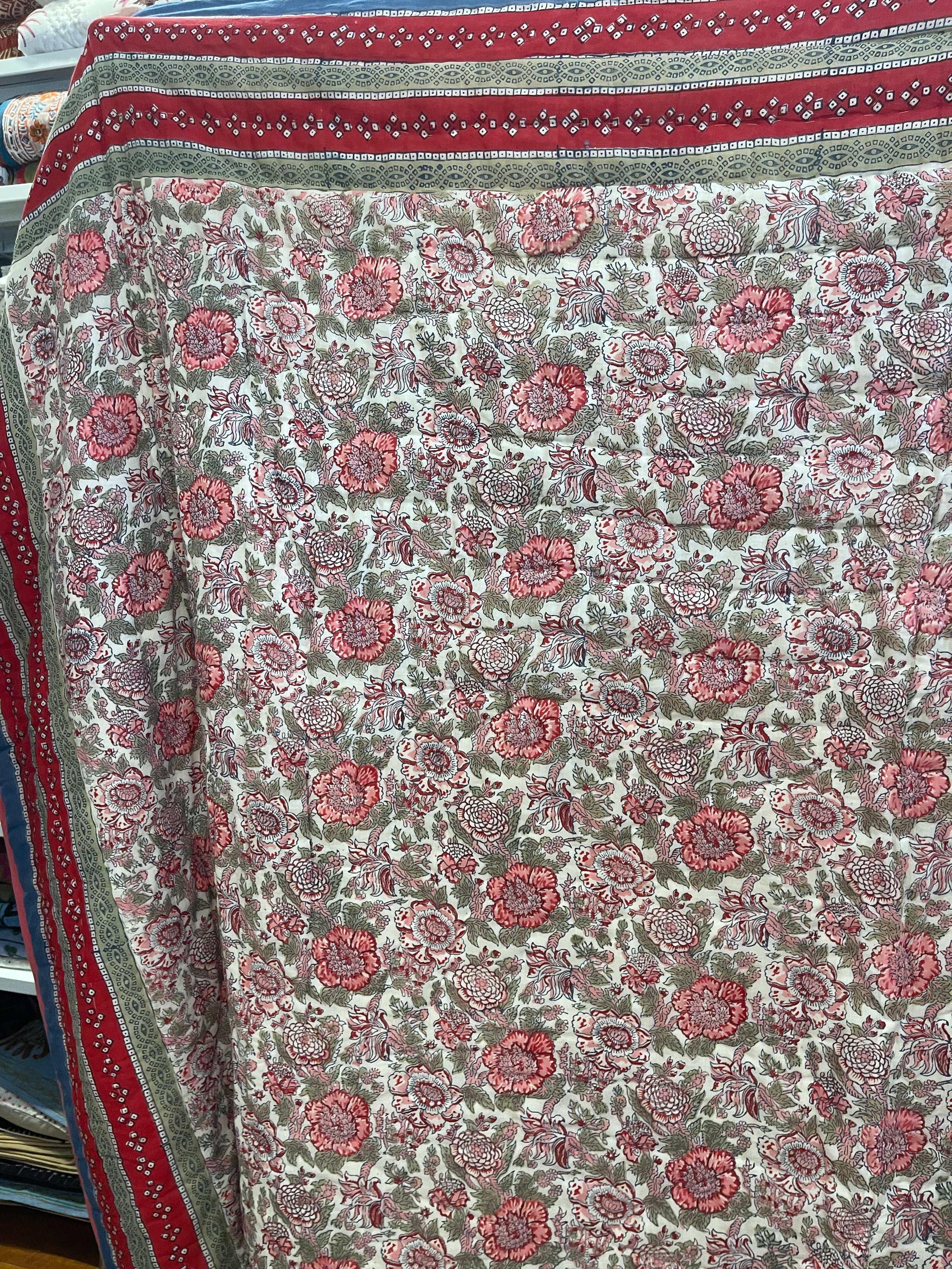 Jaipuri Cotton Quilt - Summer Garden