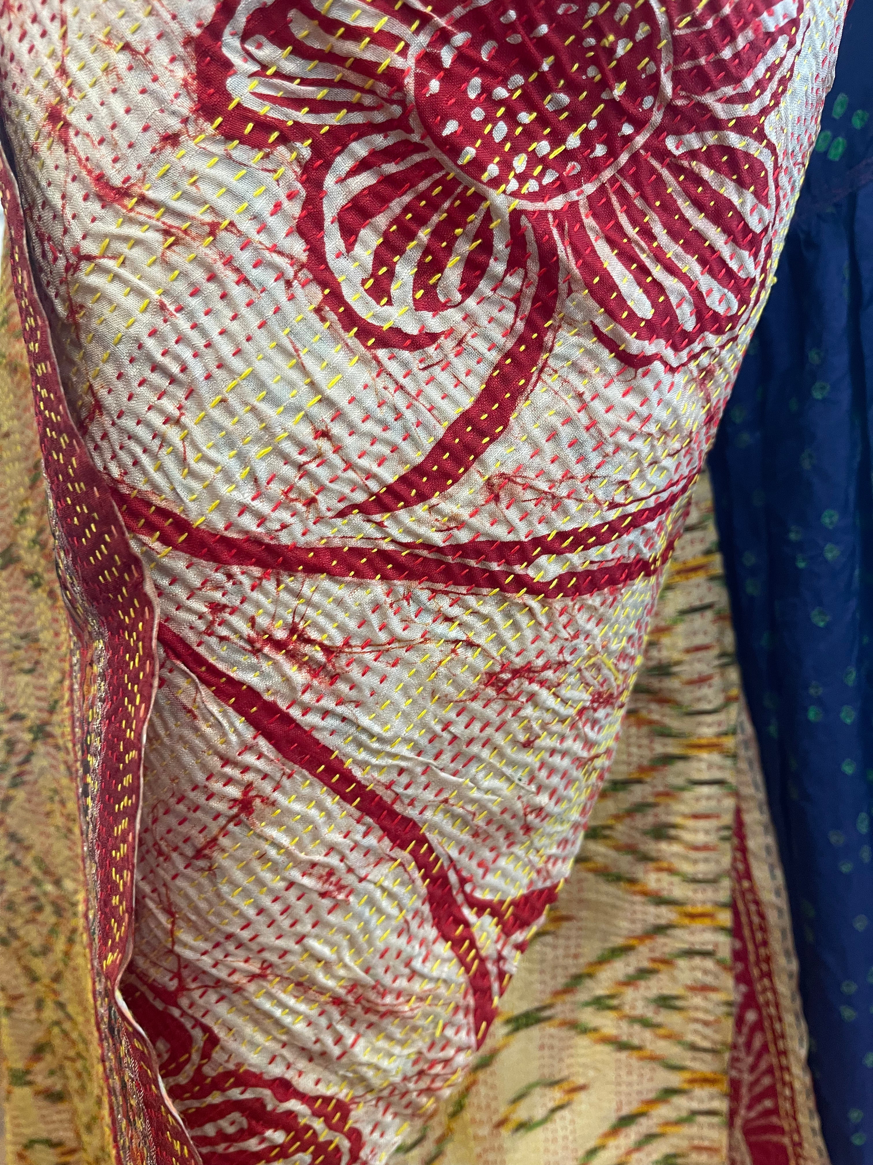 Kantha Silk Muffler - Desert Ikat