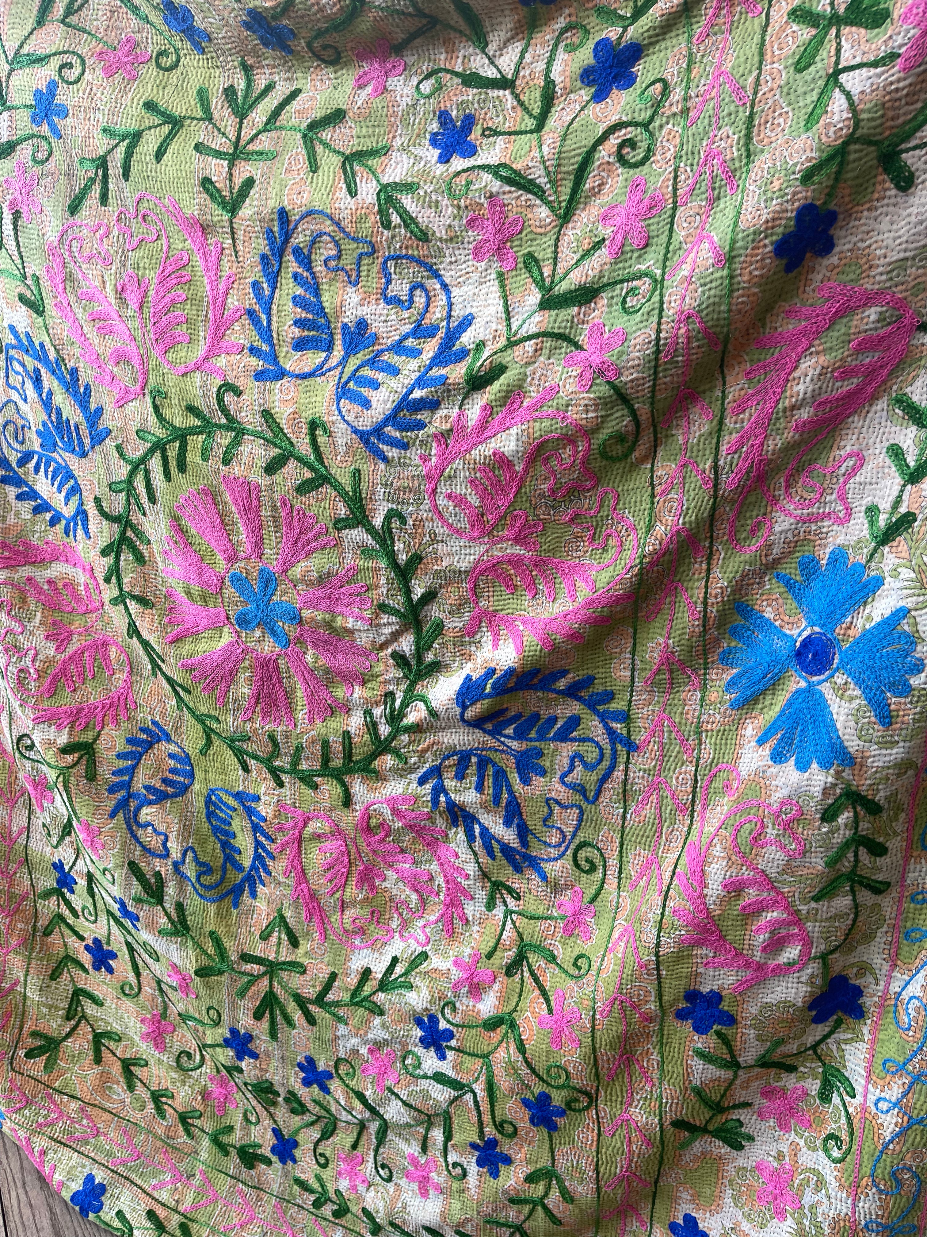 Suzani Vintage Kantha - COTTAGE GARDEN