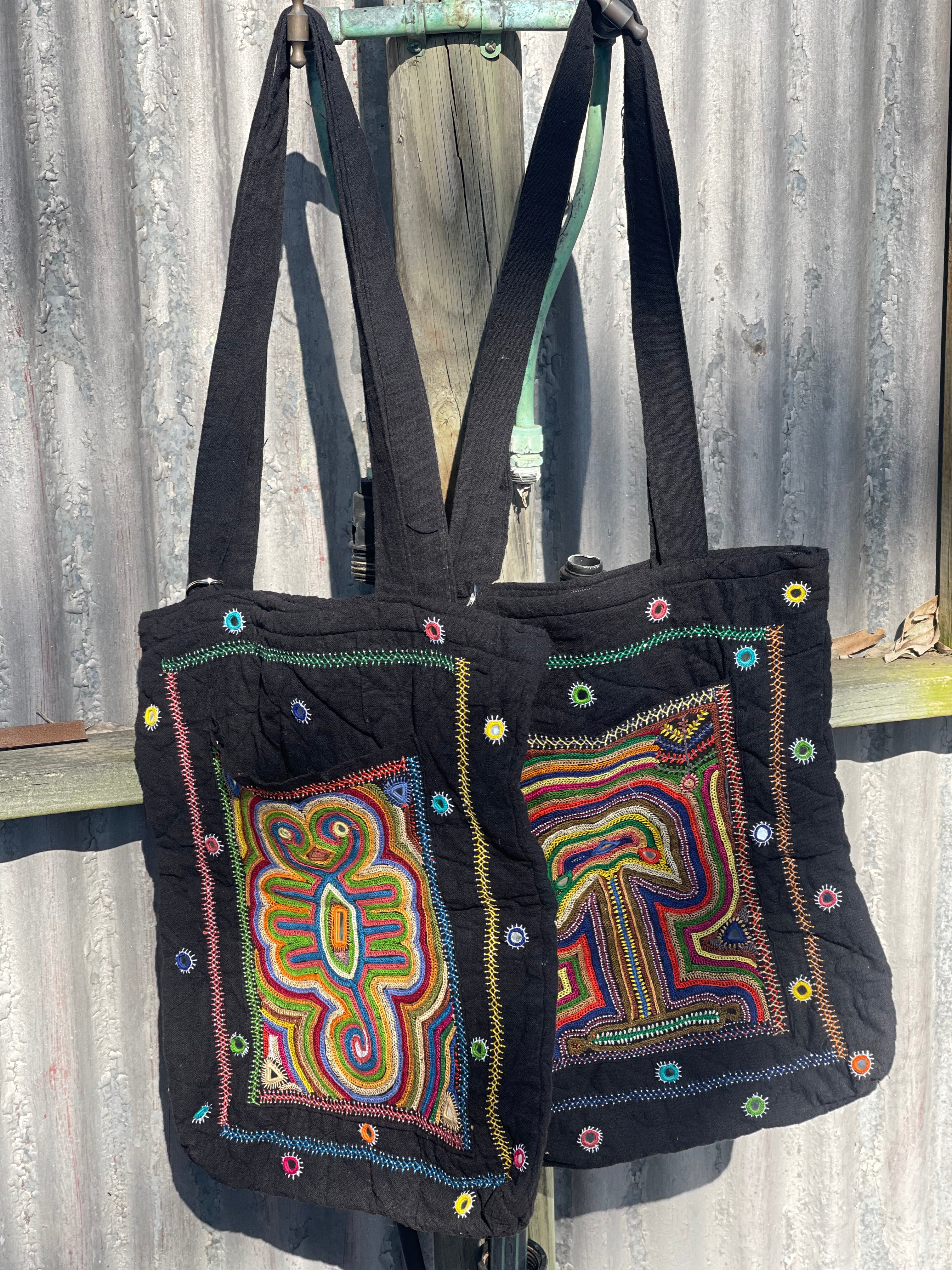 Kutch Tribal Mirrored Tote - BANYAN
