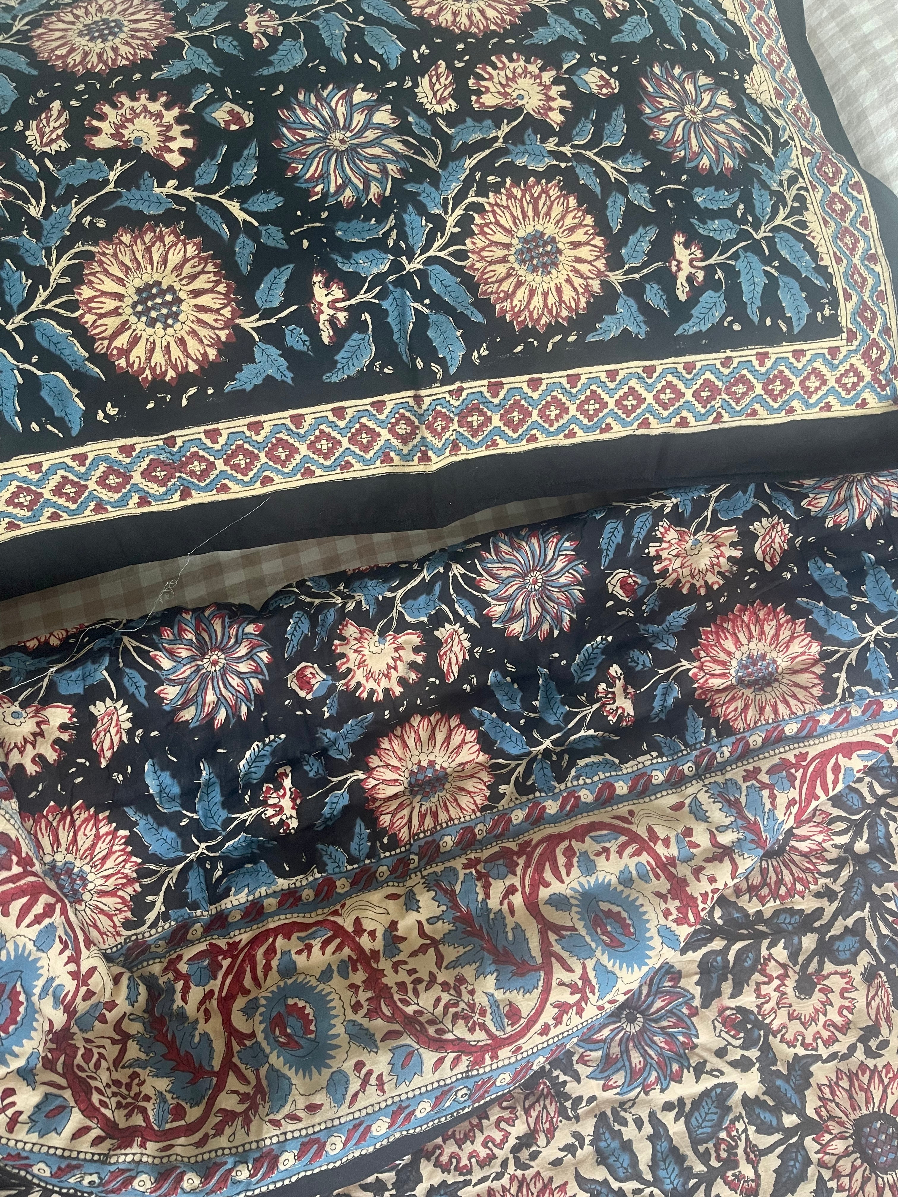 Jaipuri Cotton Quilt - MIDNIGHT