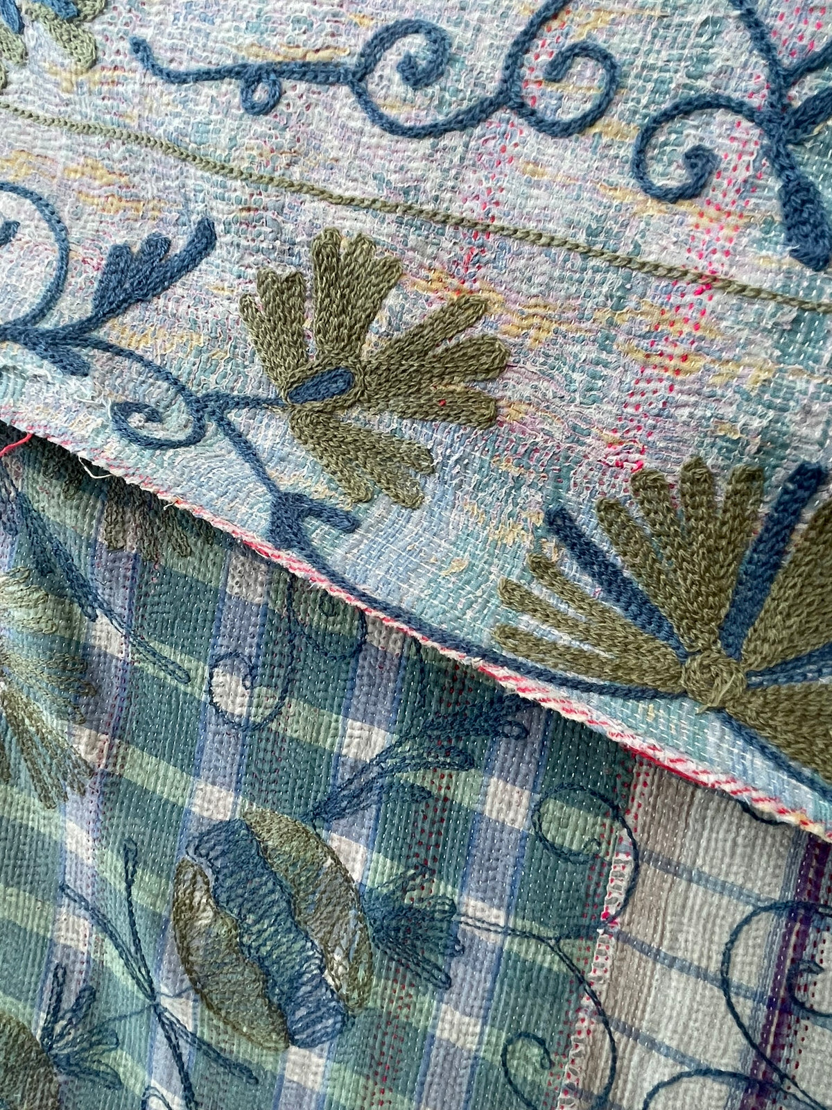 Suzani Vintage Kantha - WASABI