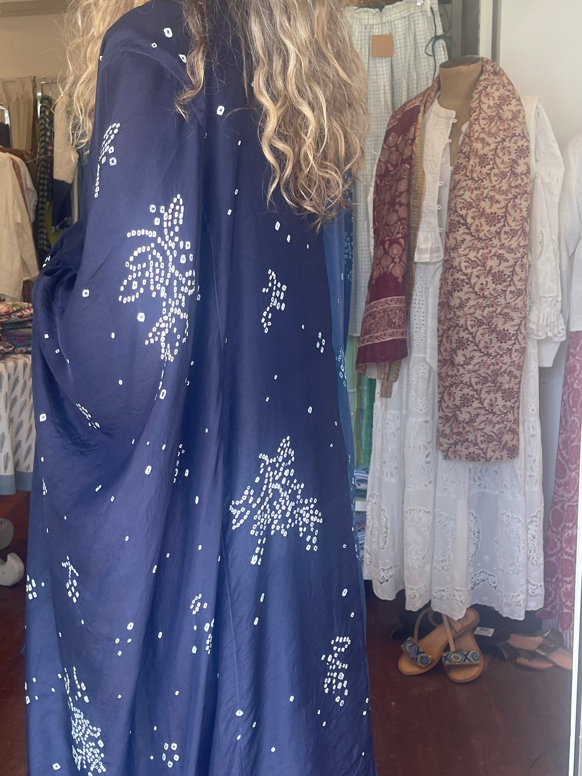AMBER 03 - Indigo Silk Dress