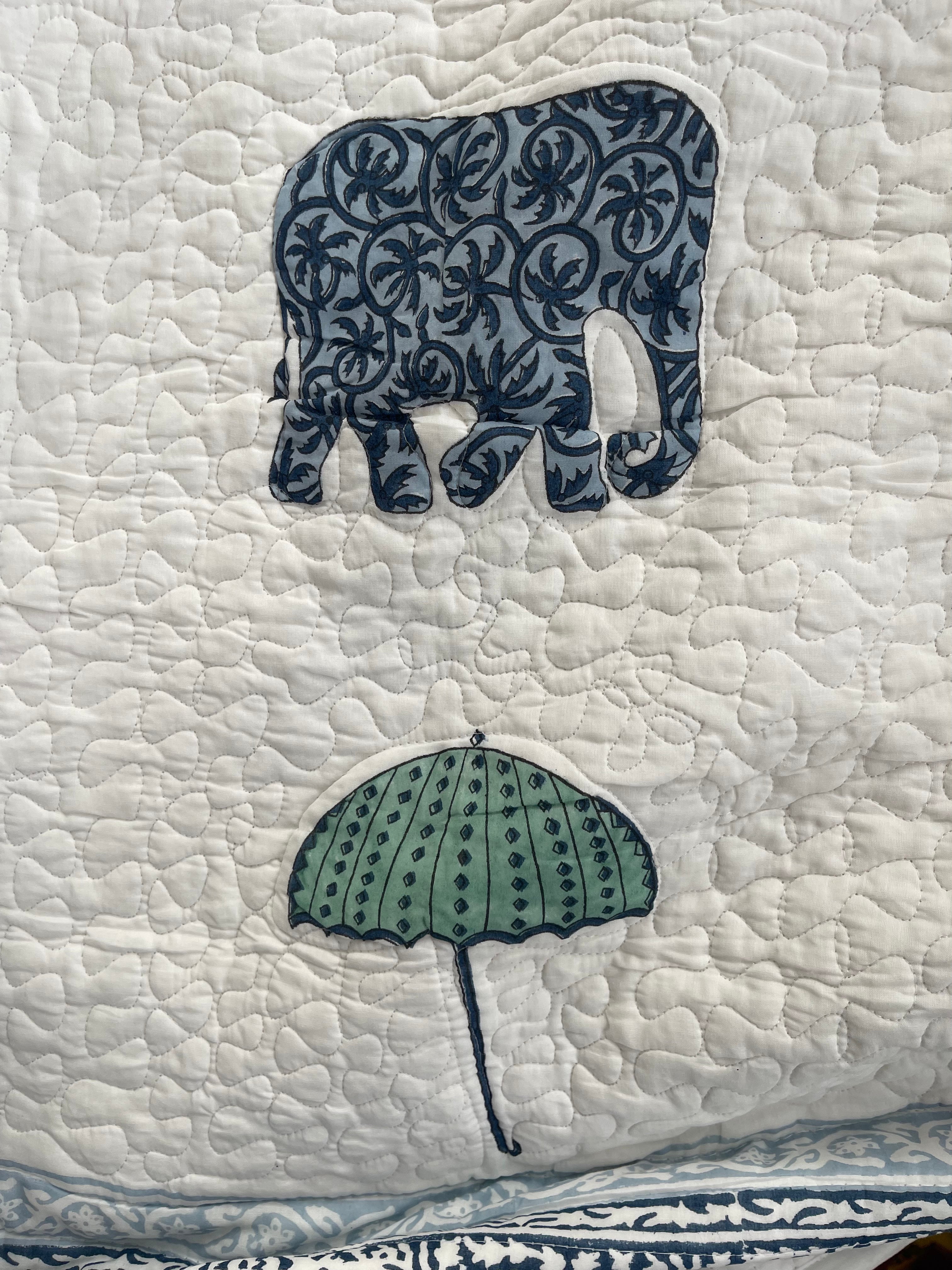 Cotton Quilt - Elephant Walk