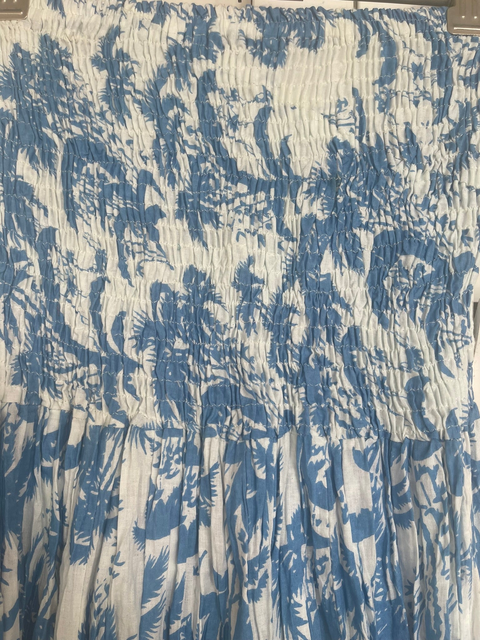 Cotton Panel Skirt - Pacific Calm