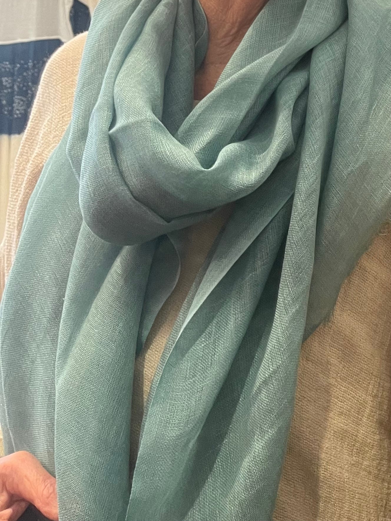 Linen Scarf - Lagoon