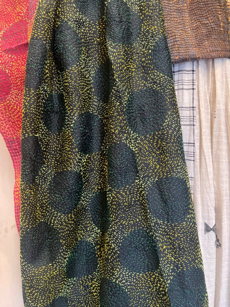 Kantha Silk Scarf - CIRCULAR FOREST