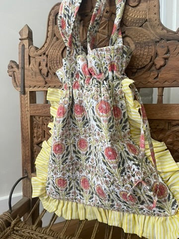 Quilted Block Print Tote - Nivi Beach