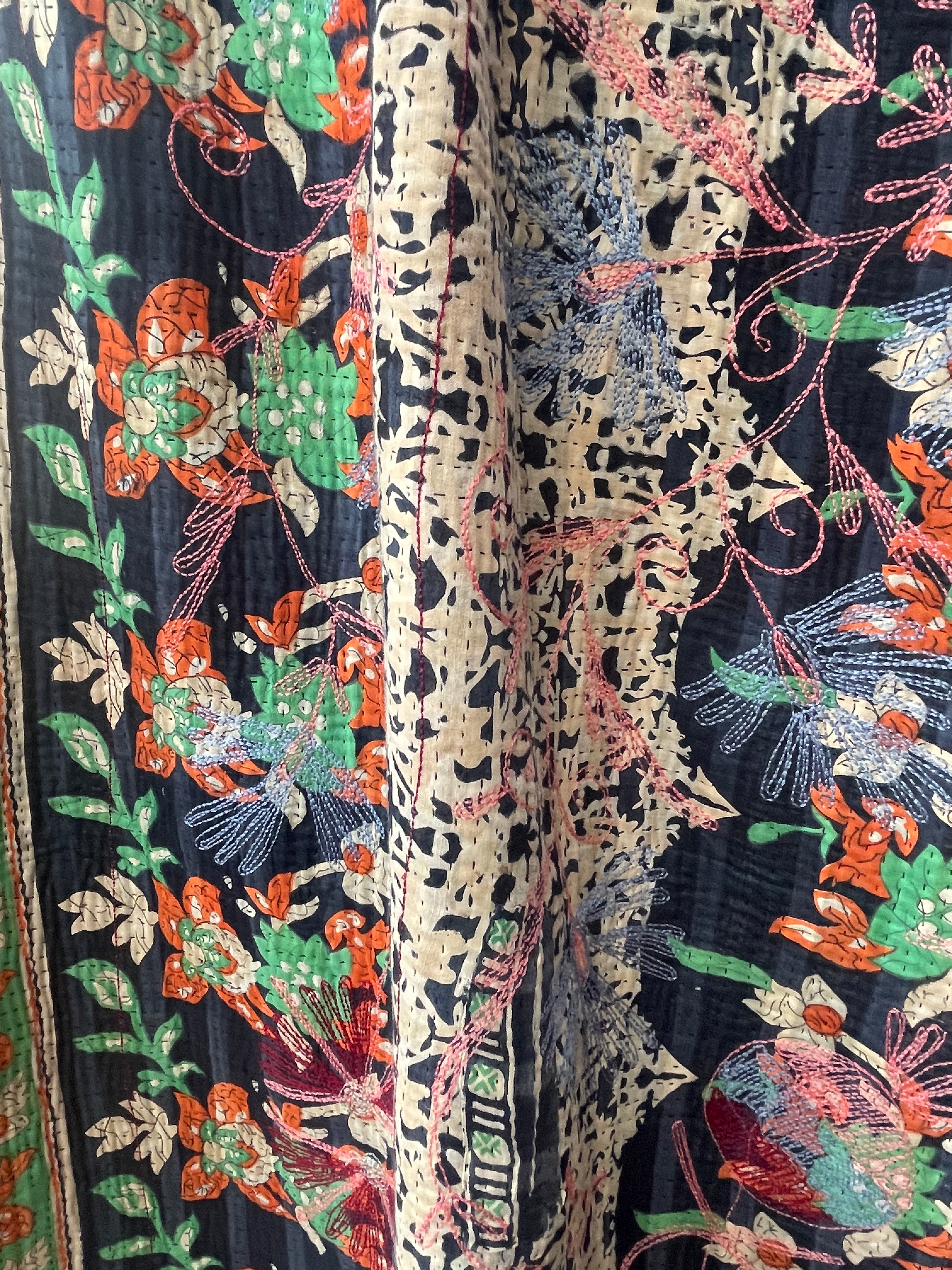 Suzani Vintage Kantha - CITRUS BLOSSOM