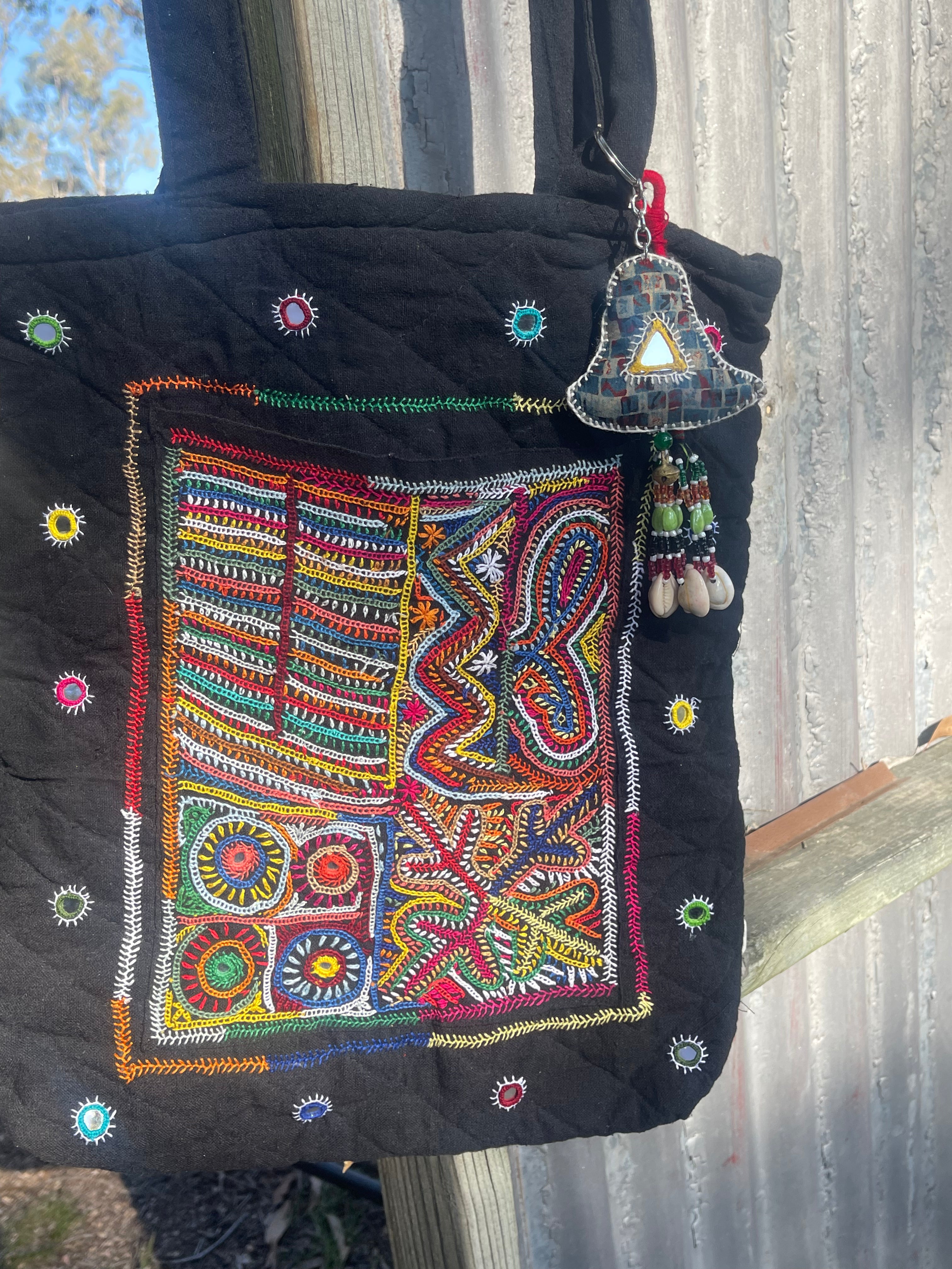 Kutch Tribal Mirrored Tote - SWEET ROMANCE