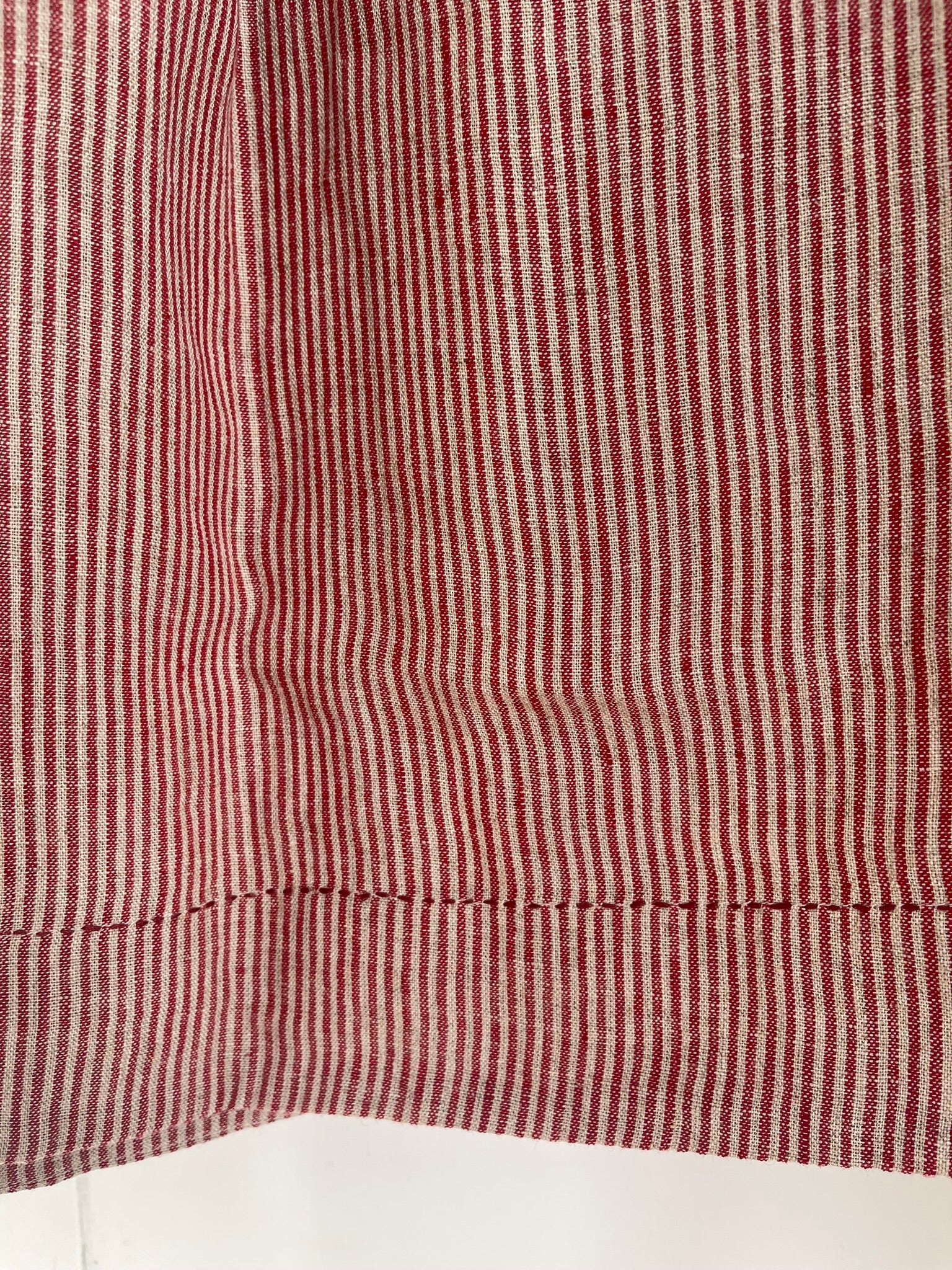 ISHA LINEN SKIRT - Crimson Stripe