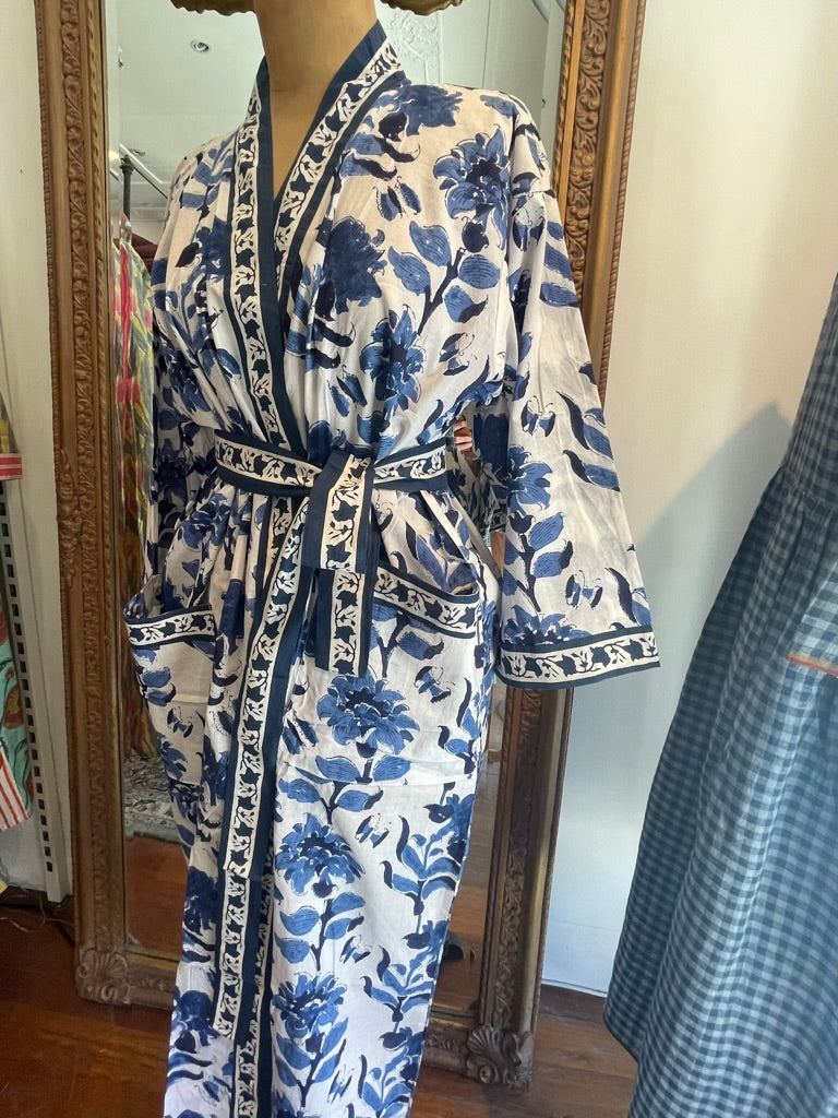 Cotton KIMONO - BREEZE Blockprint