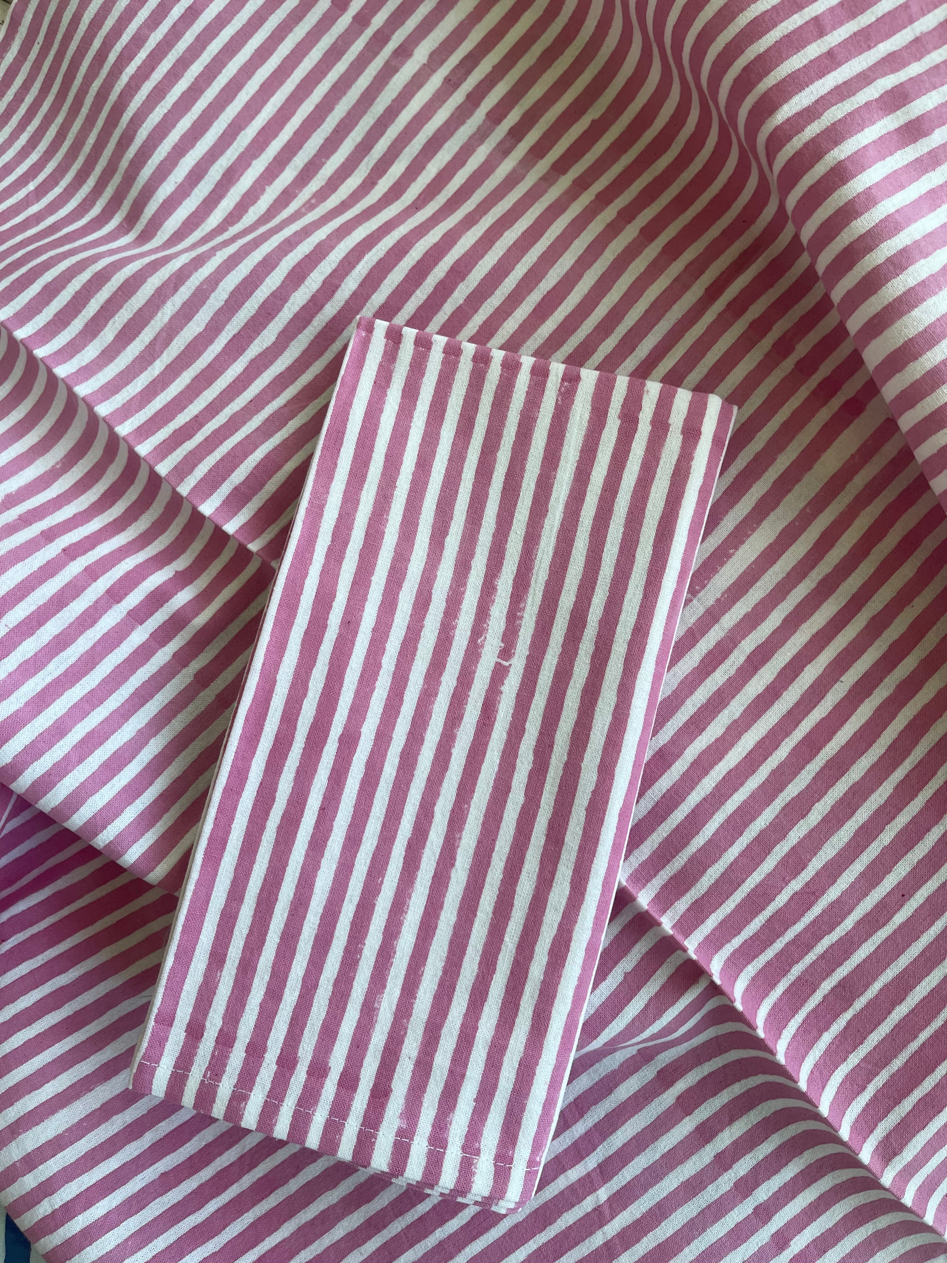 Tea Towel - Cool Pink Stripe